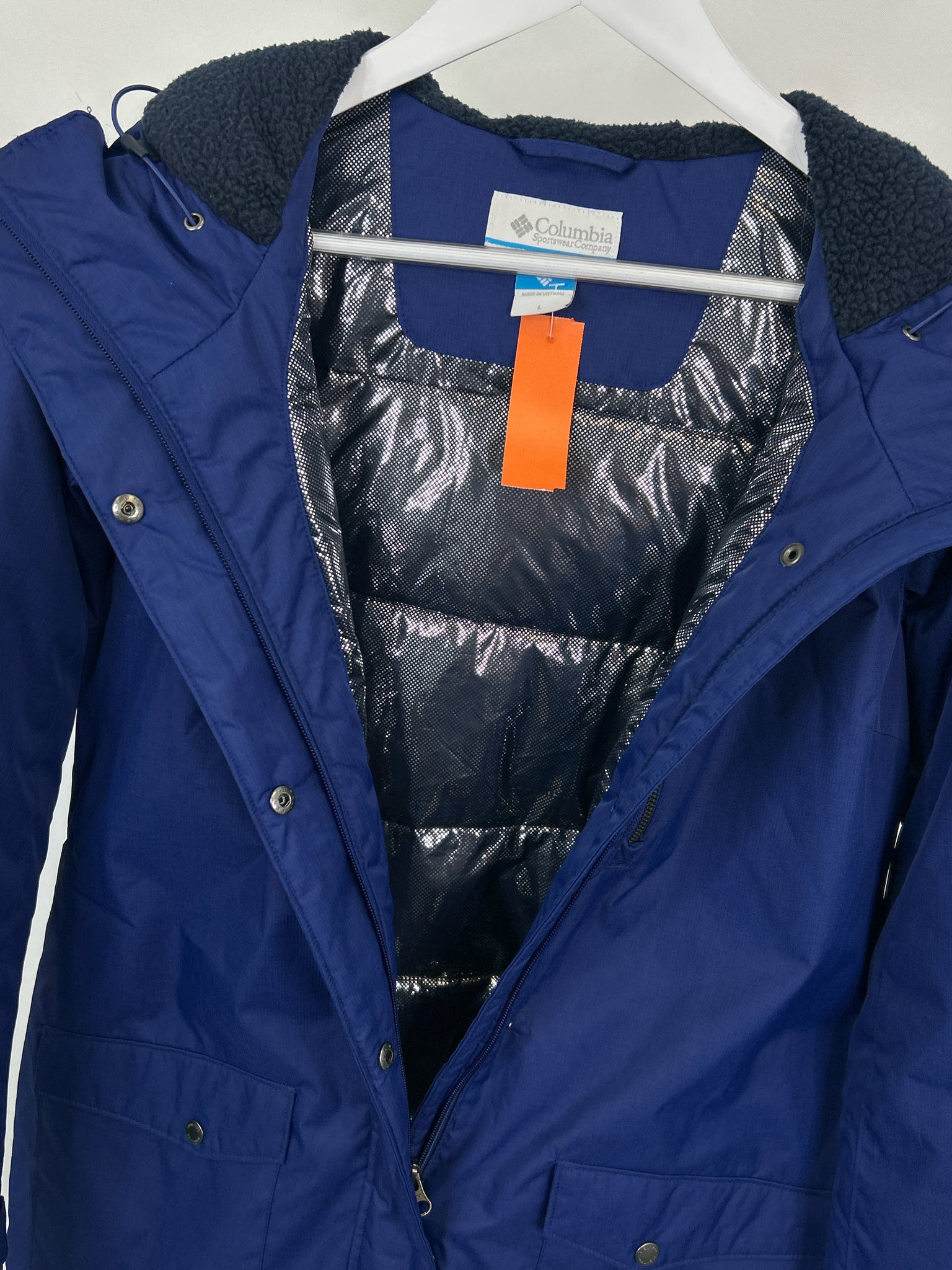 COLUMBIA Size L Blue Women Coat