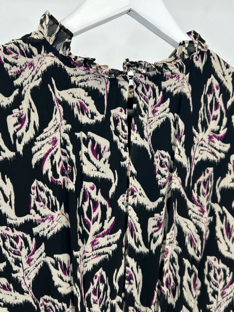 ba&sh Size S Black Print Women's Dress