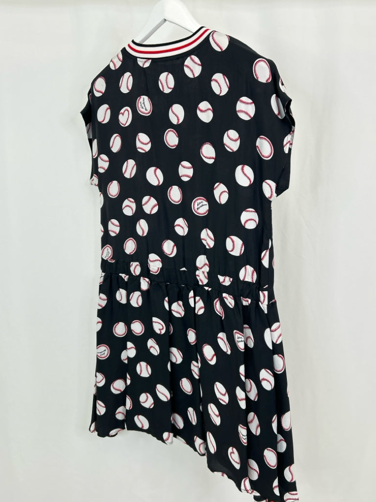 LOVE MOSCHINO Women Size 8/10 Black Print Dress