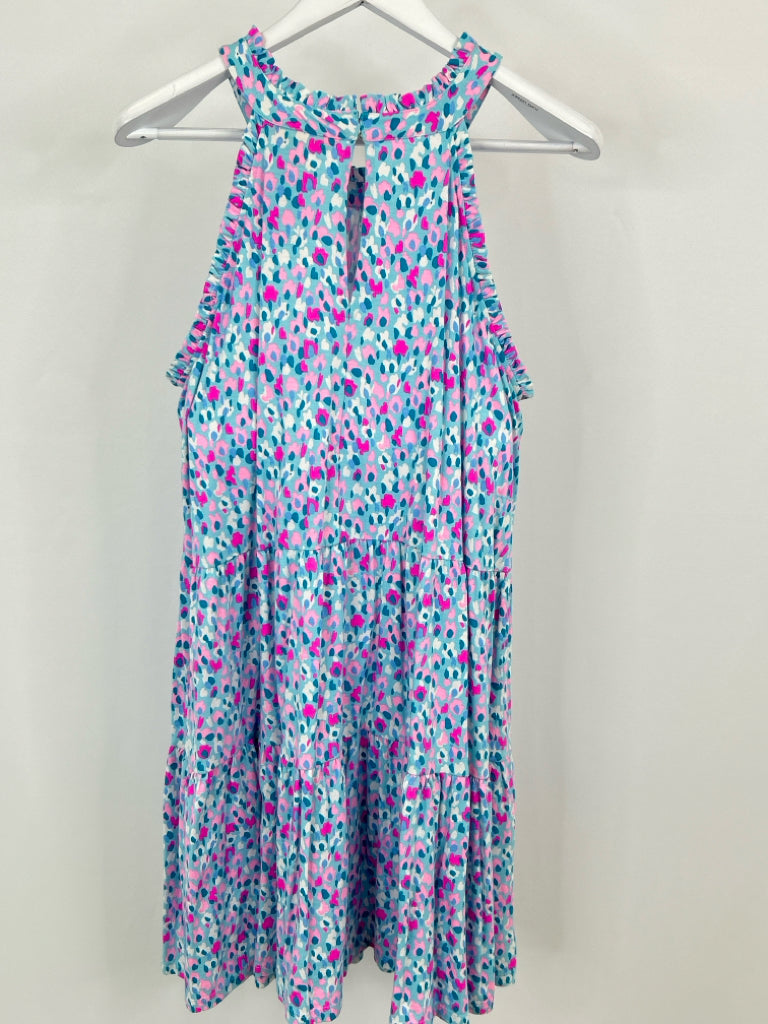 LILLY PULITZER Size L turquoise print Women's Dress
