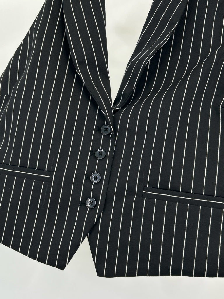 MAEVE Size 10 BLACK PINSTRIPED Women's Vest