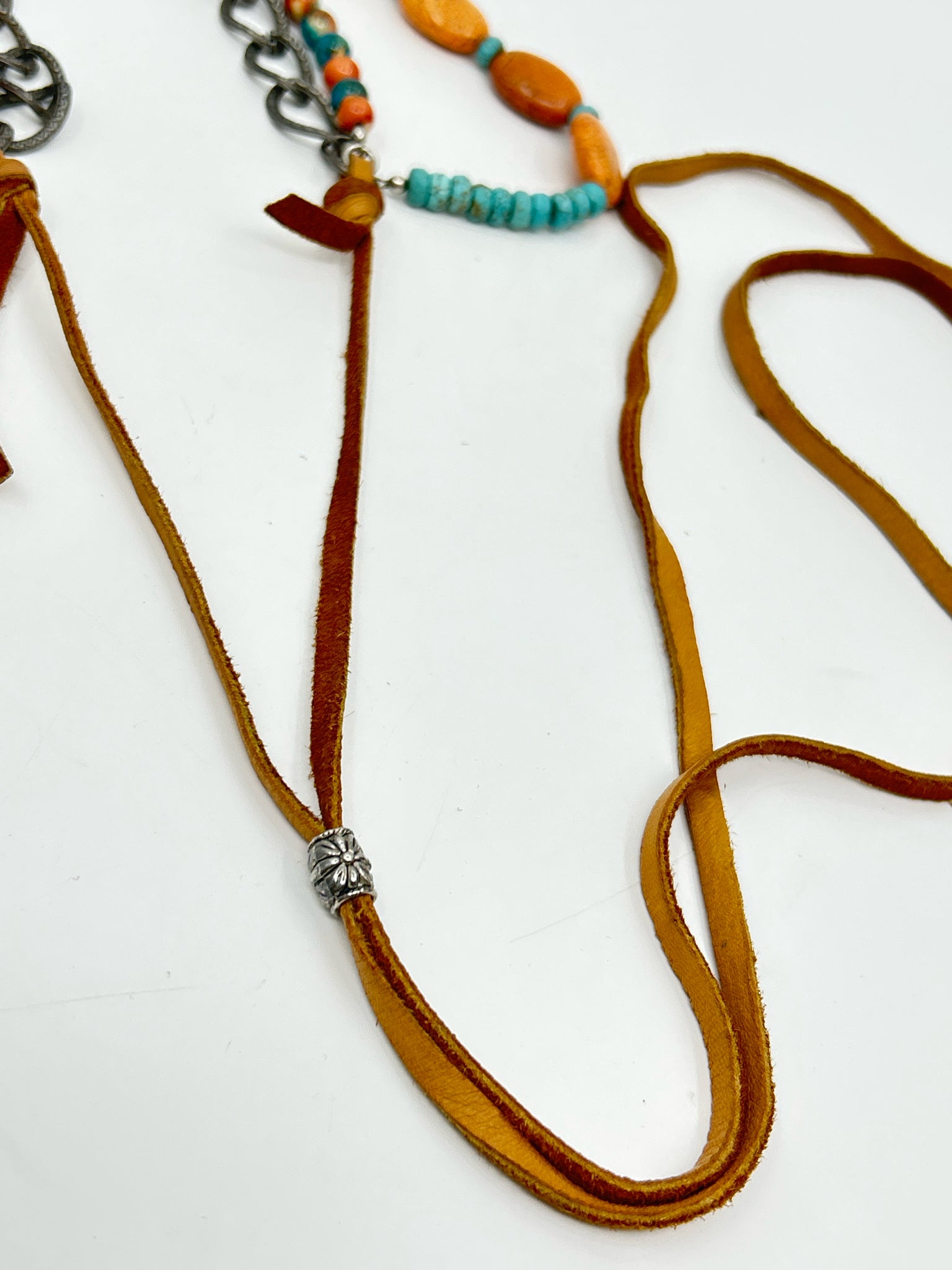 ART BY AMY NWT Orange & Turquoise Necklace