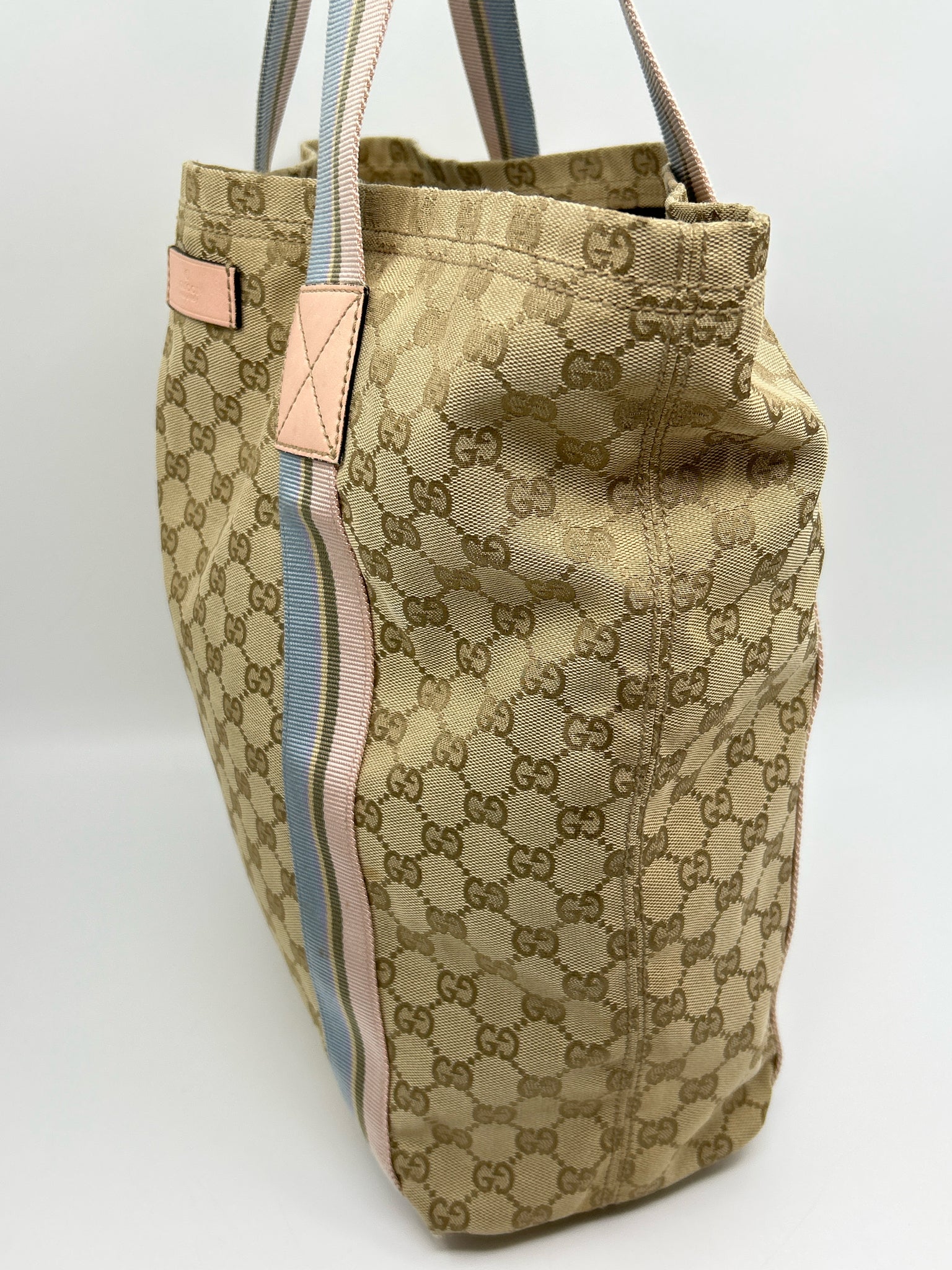 GUCCI Beige Monogram Women Purse Tote
