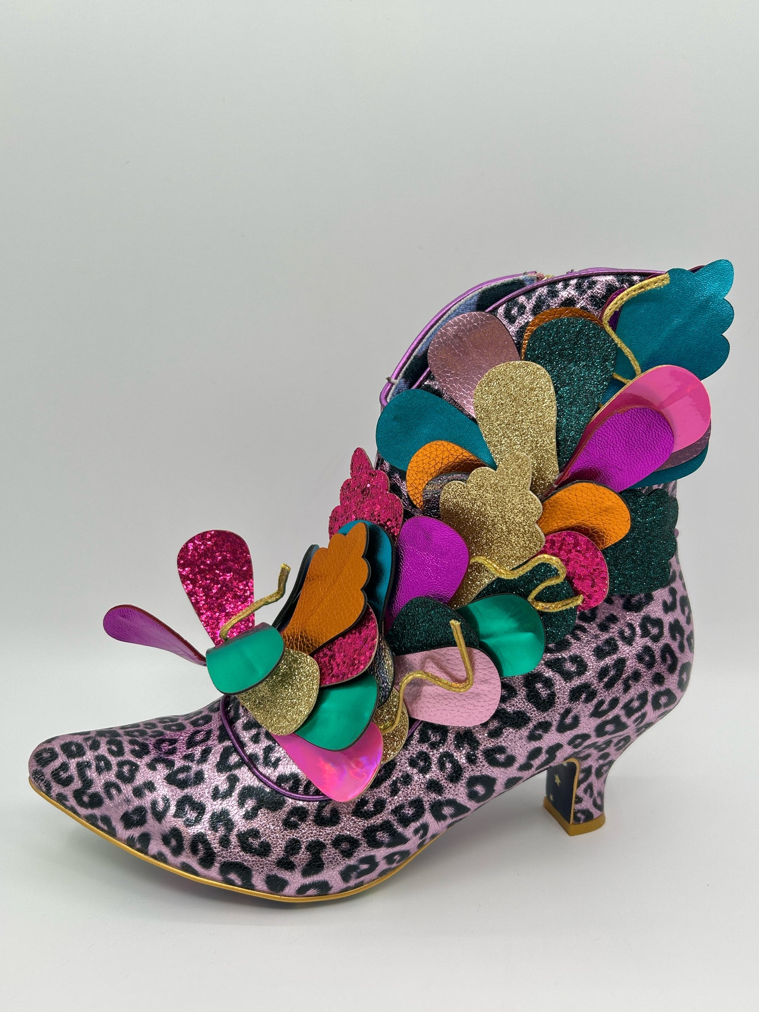 IRREGULAR CHOICE Size 12 Pink and Black Women Booties