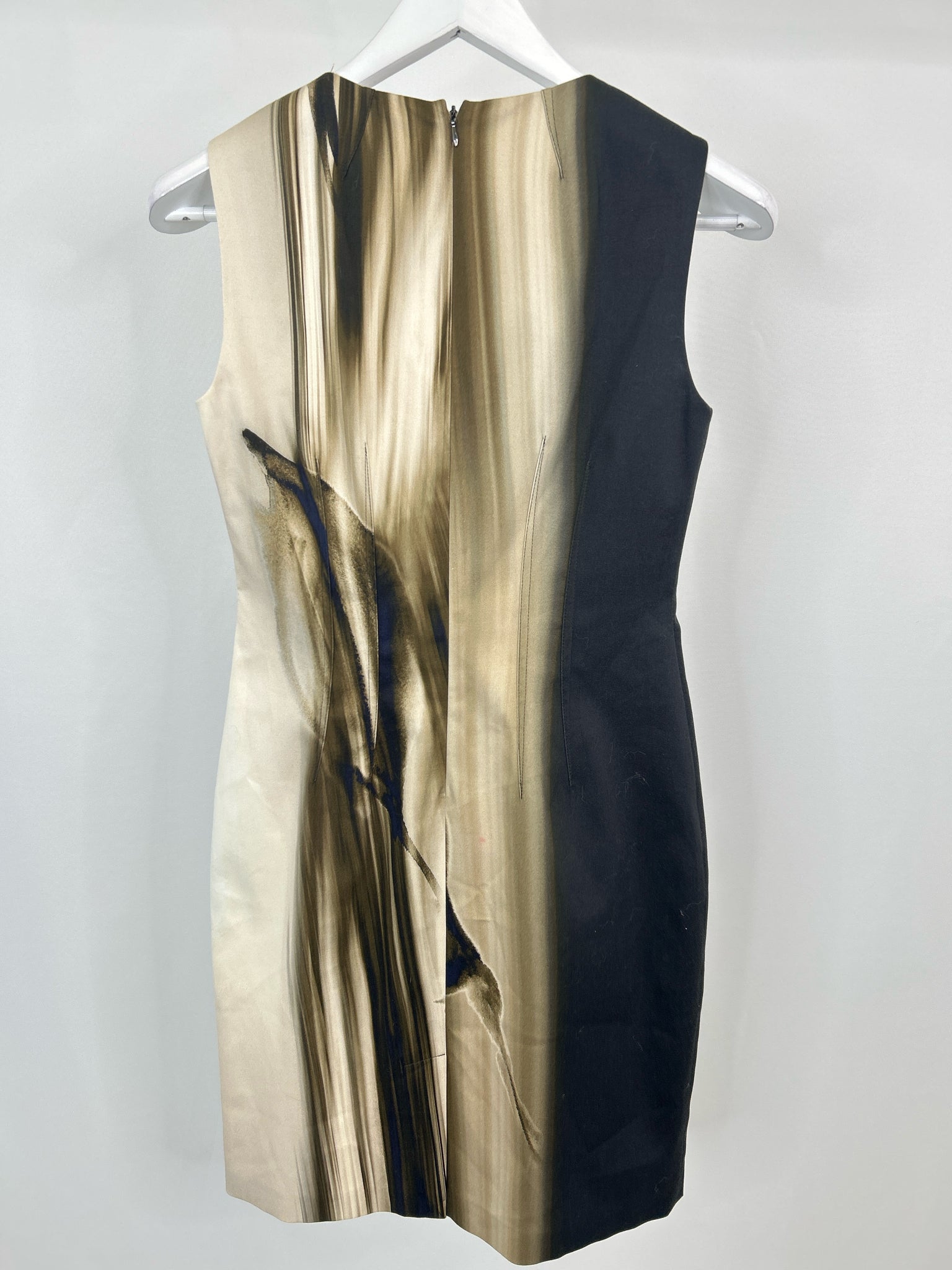 ELIE TAHARI Size 2 BEIGE AND BLACK Women Dress