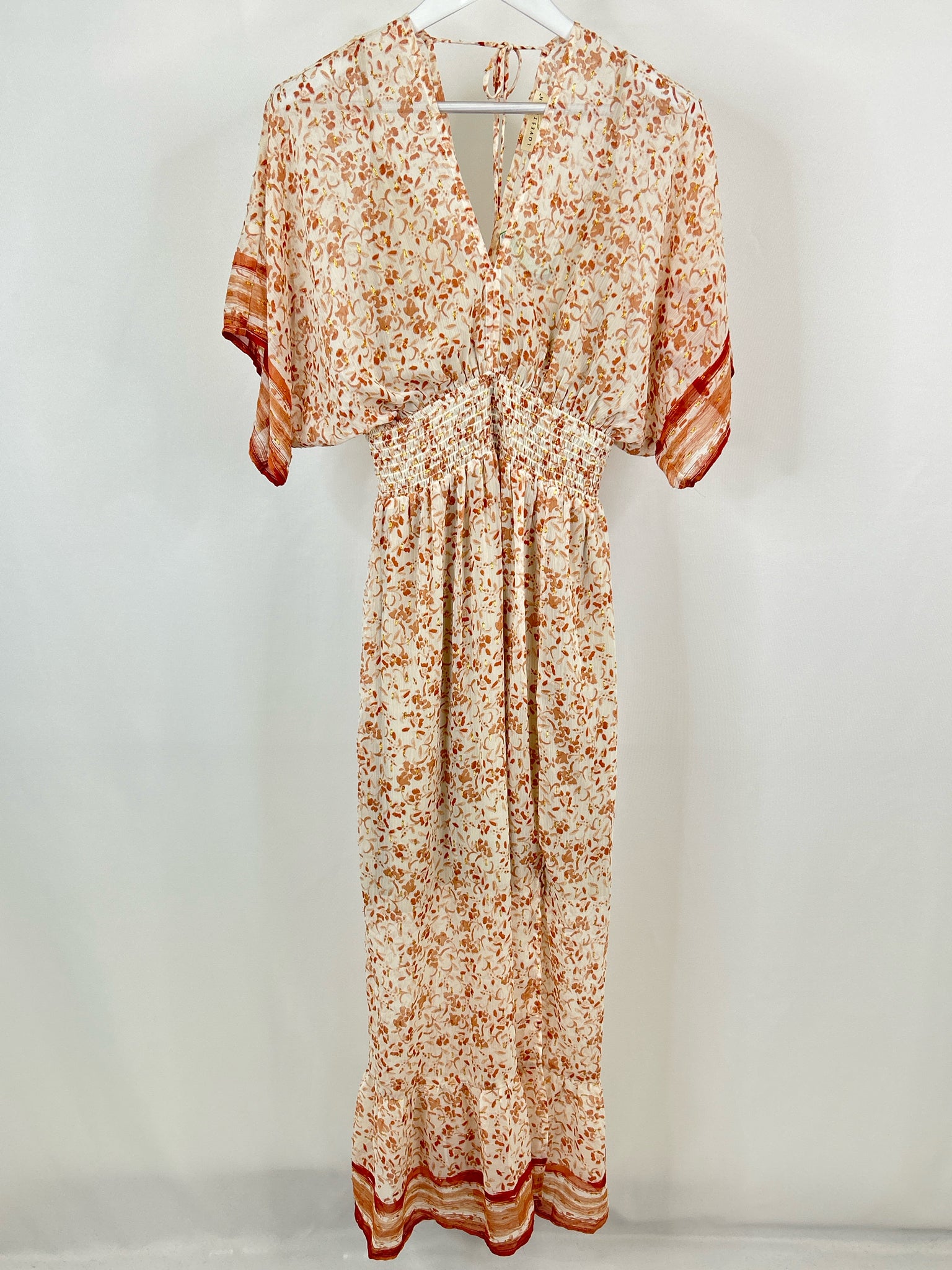 LOVESTITCH Size S Coral Print Women Dress NWT