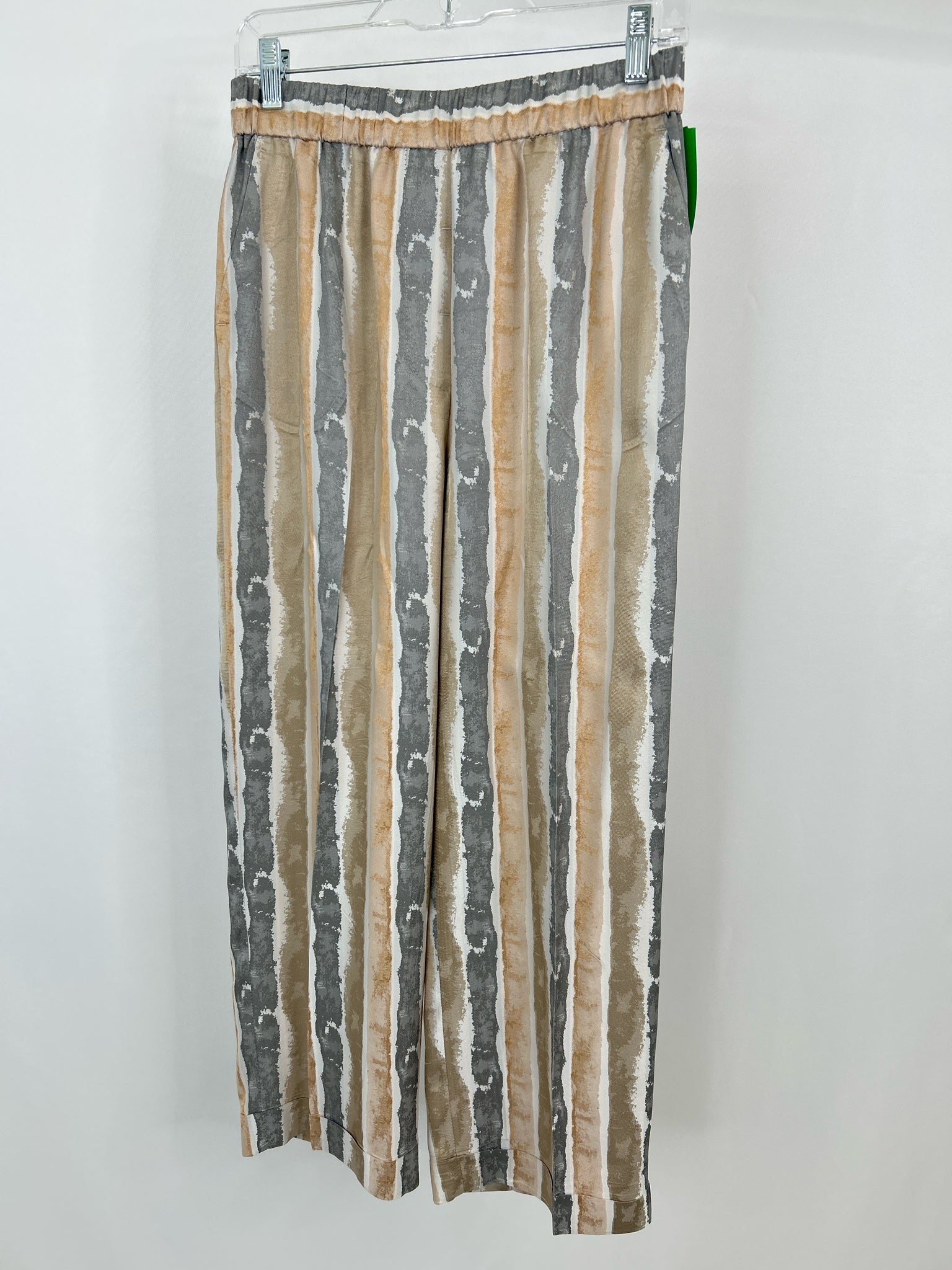 PESERICO Size L Tan & Grey Women's Pants