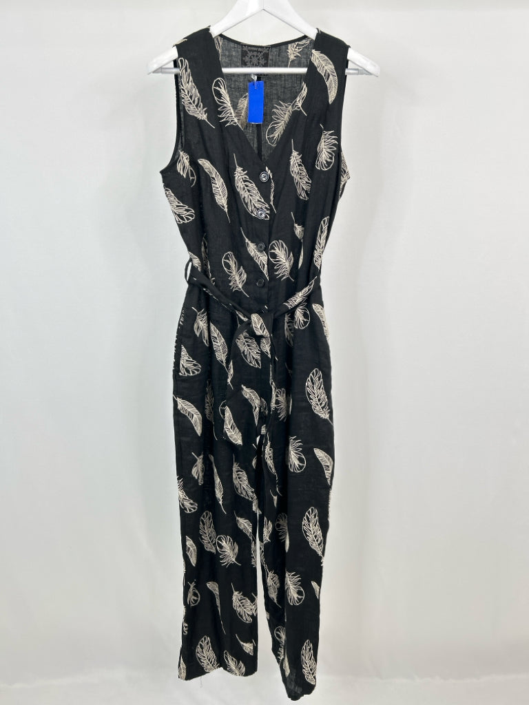 JOHNNY WAS Size M black and cream Women's Jumpsuit