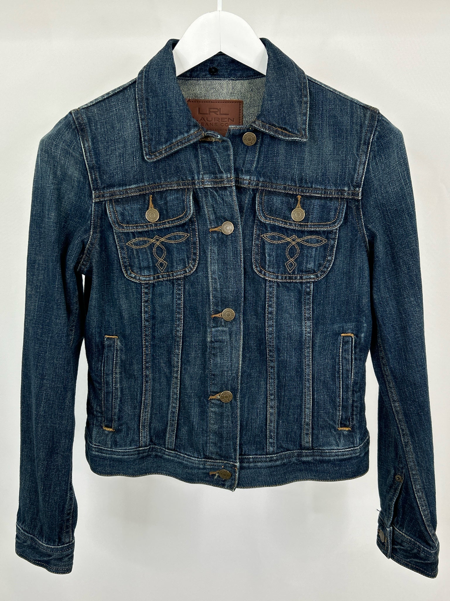 LAUREN JEANS CO Size S BLUE DENIM Women Jacket