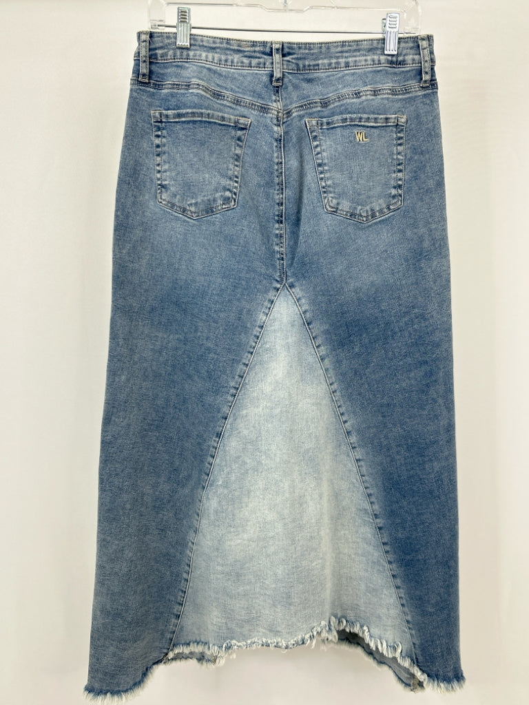 WASH LAB Size 29 Blue Denim Maxi Skirt