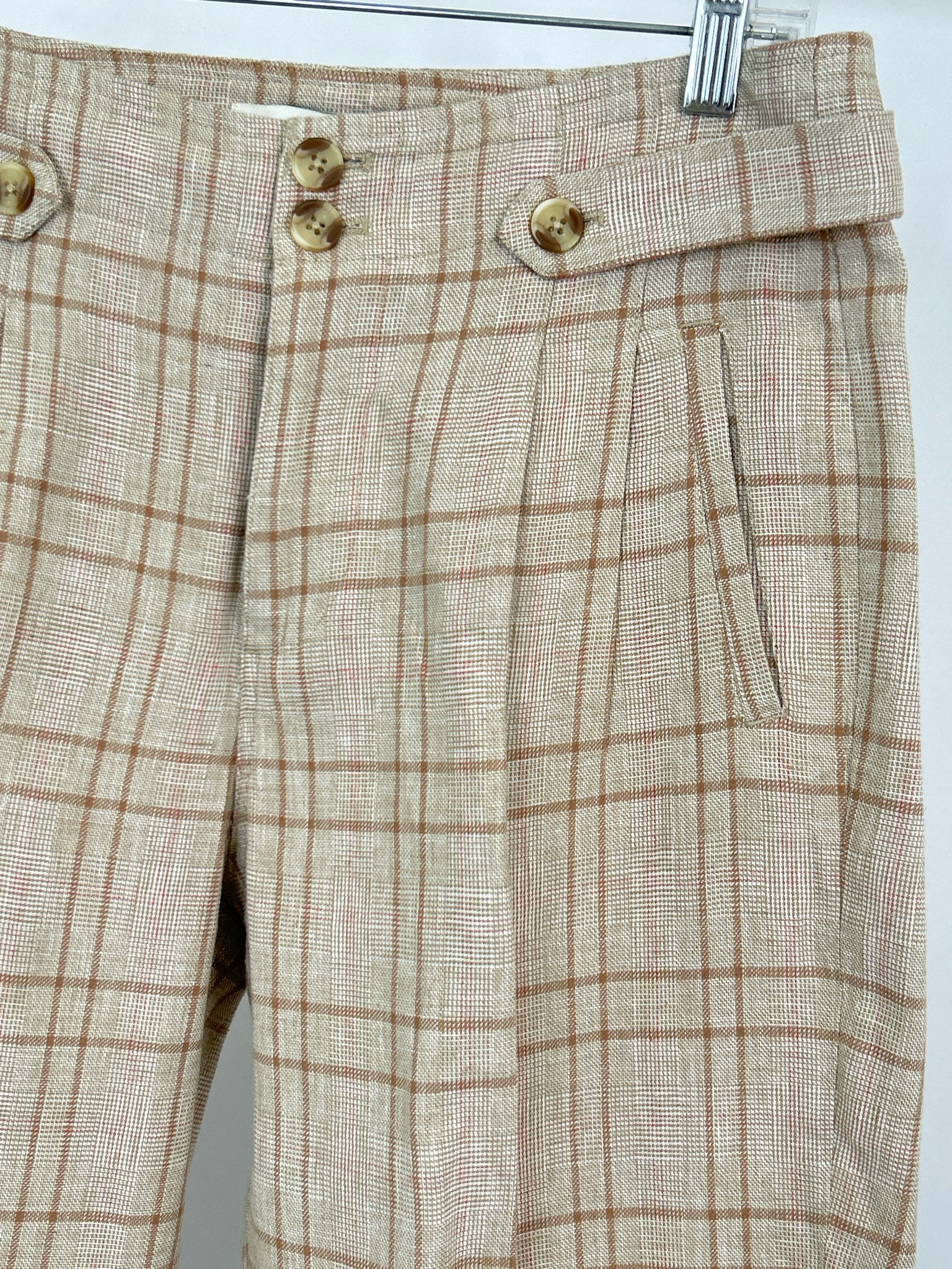SUNDANCE Size 6 Beige Plaid Women Pants