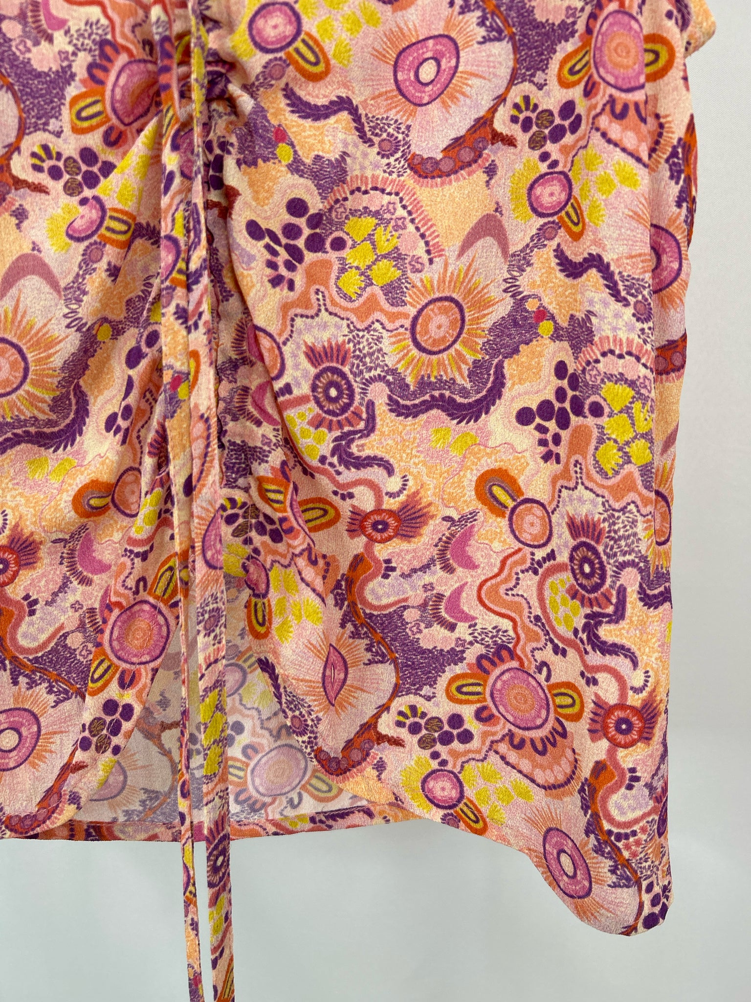 NEKANE NKN NWT Size M Peach Print Women 2-Piece w/skirt