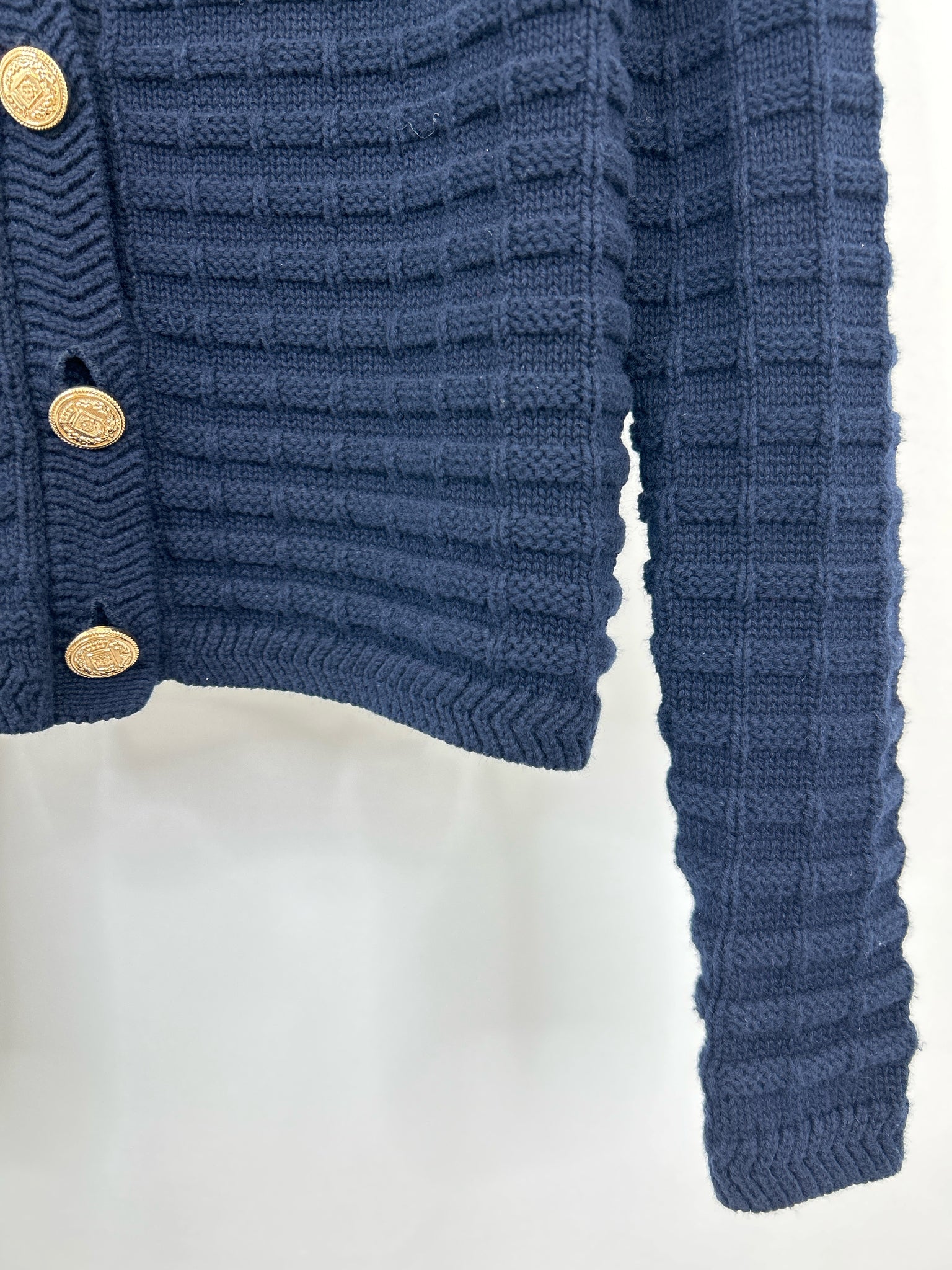 TALBOTS Size P Navy Women Cardigan