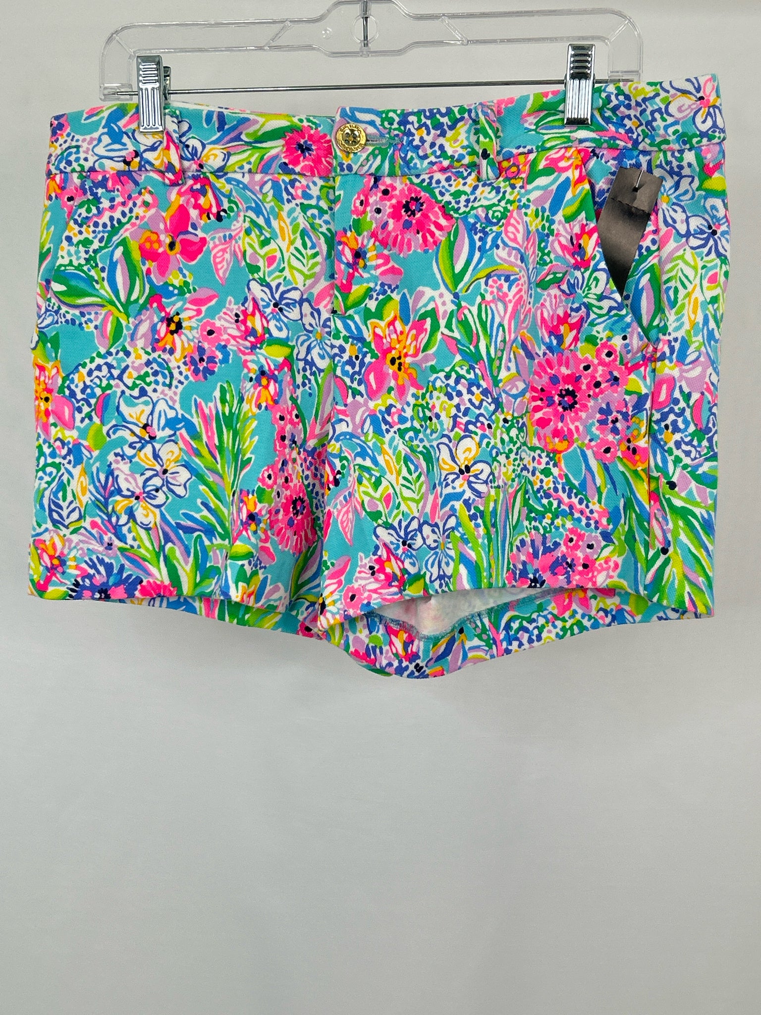 LILLY PULITZER Size 12 Blue floral Women Shorts