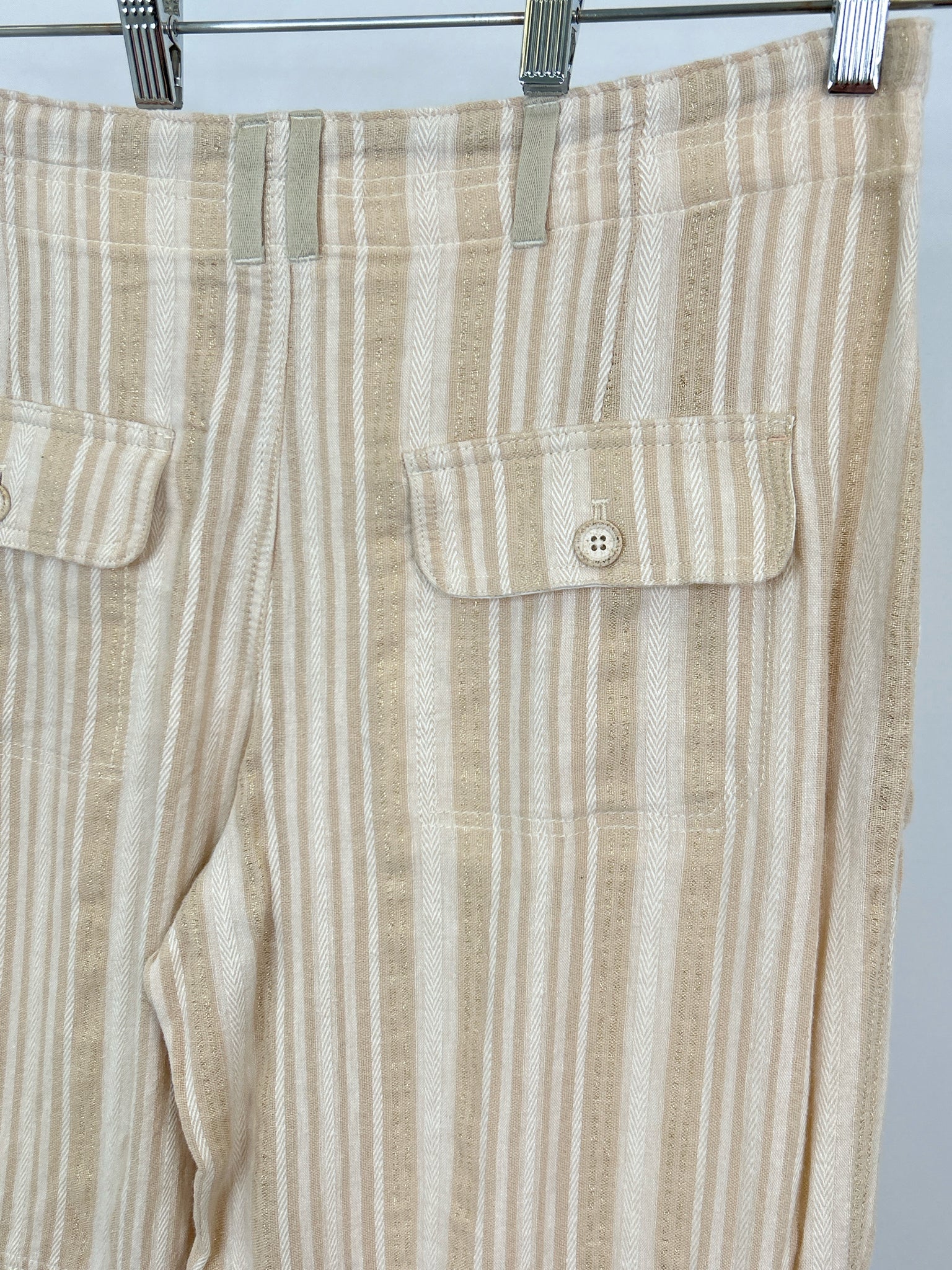 BY ANTHROPOLGIE Size 31/12 Beige striped Women Pants