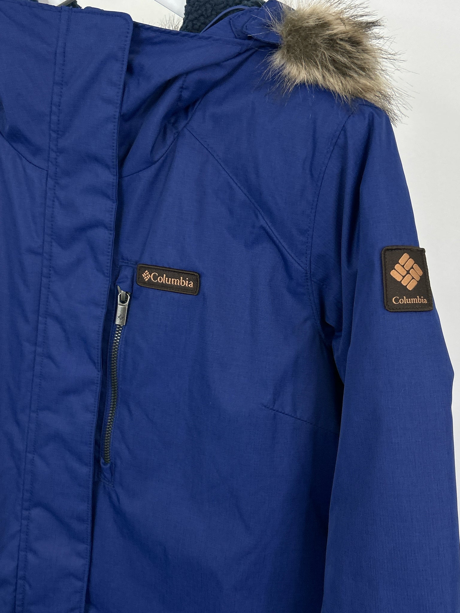 COLUMBIA Size L Blue Women Coat