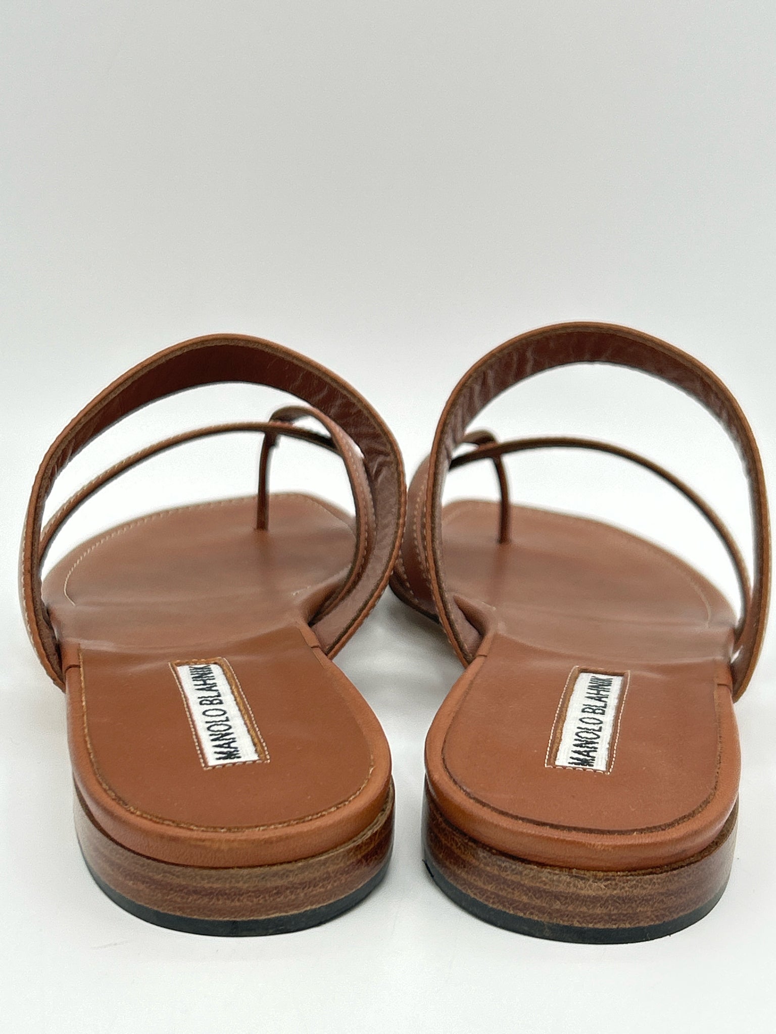 MANOLO BLAHNIK Size 38.5 Brown Women Sandal