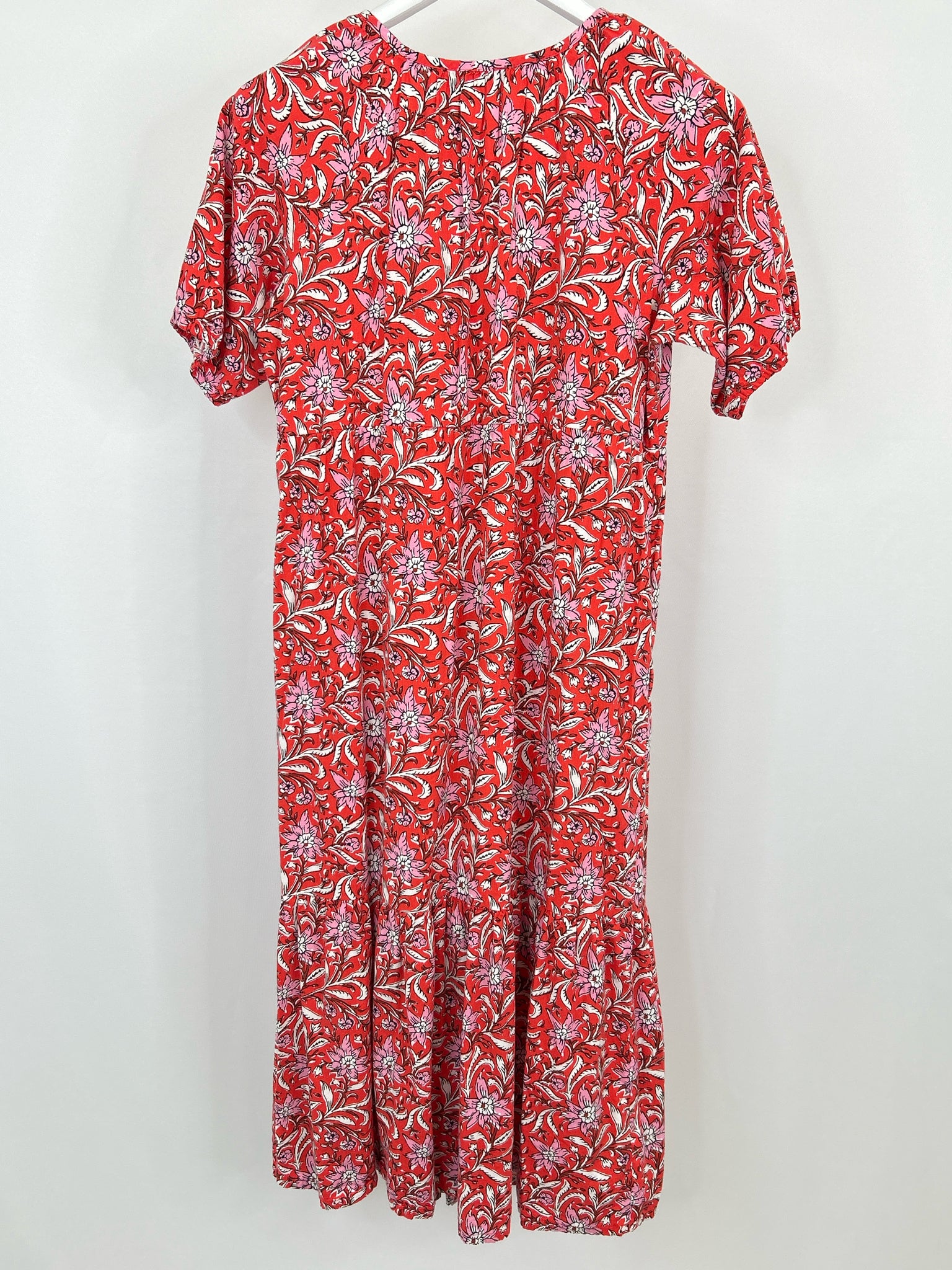 LOFT Size M RED FLORAL Women Dress