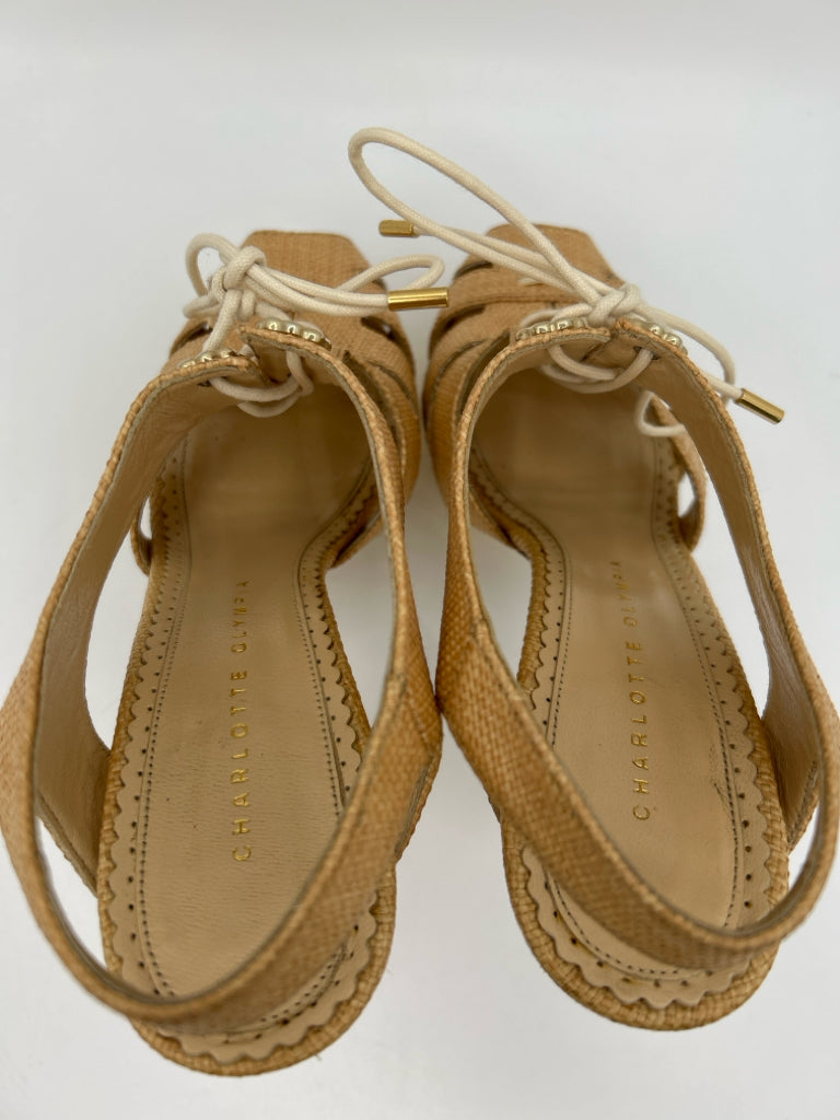CHARLOTTE OLYMPIA Size 38 Natural Women's Sandal