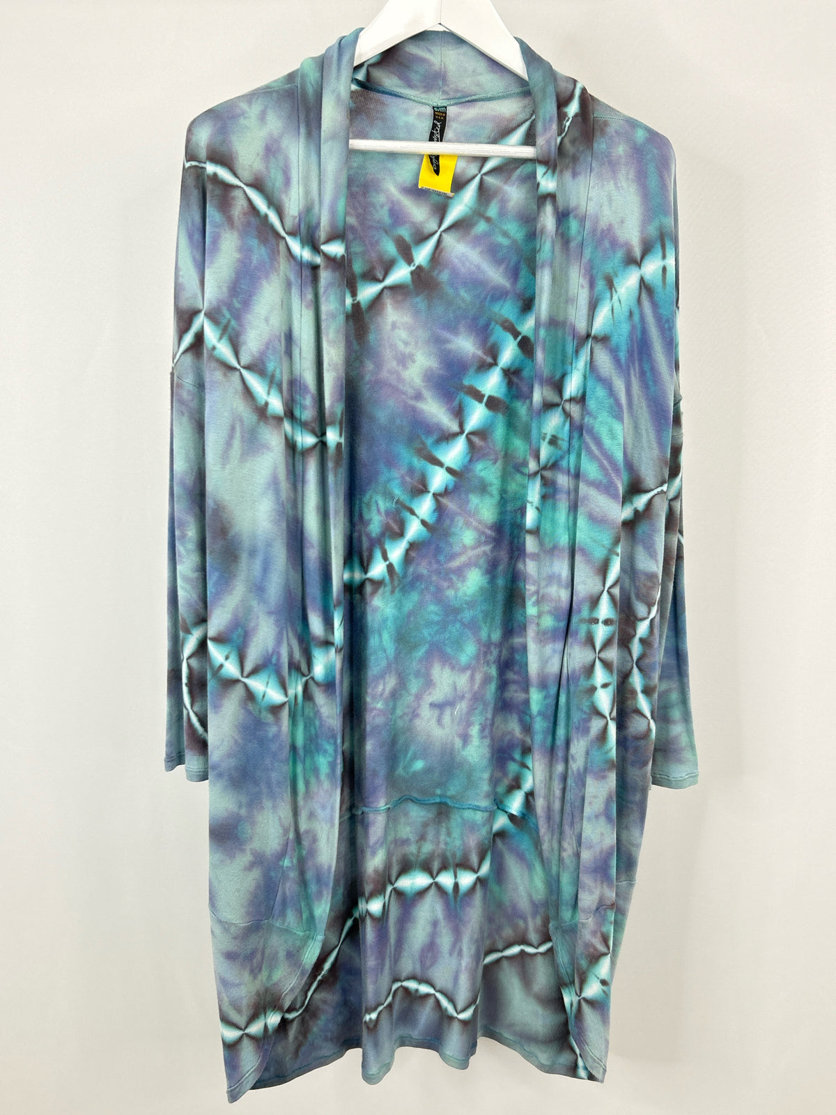 BRIGHTLY TWISTED Size S/M Grey and Teal Women Cardigan