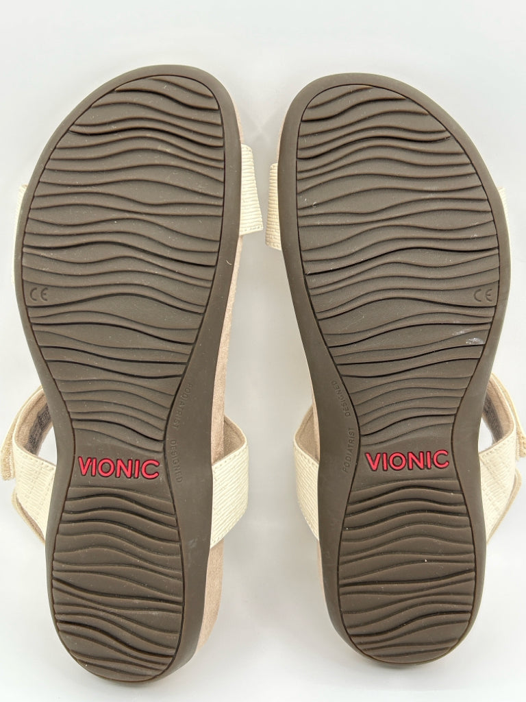 VIONIC Size 10 Cream Women's Sandal