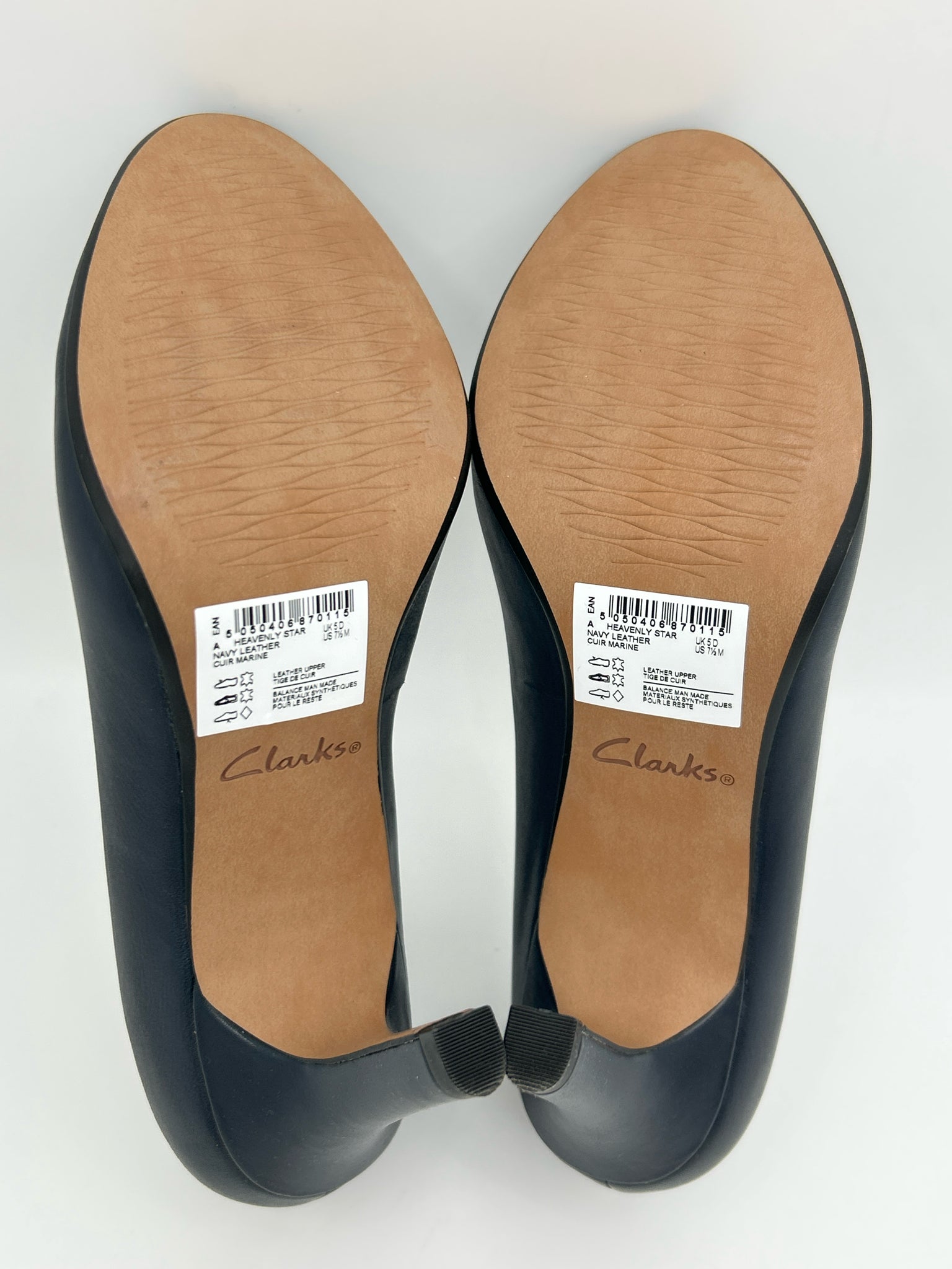CLARKS Size 7.5M Navy Women Pumps