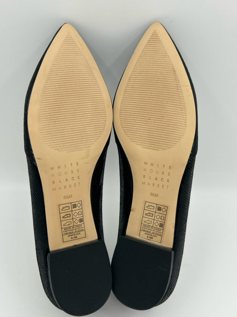 White House Black Market Women Size 8.5 Black Flats