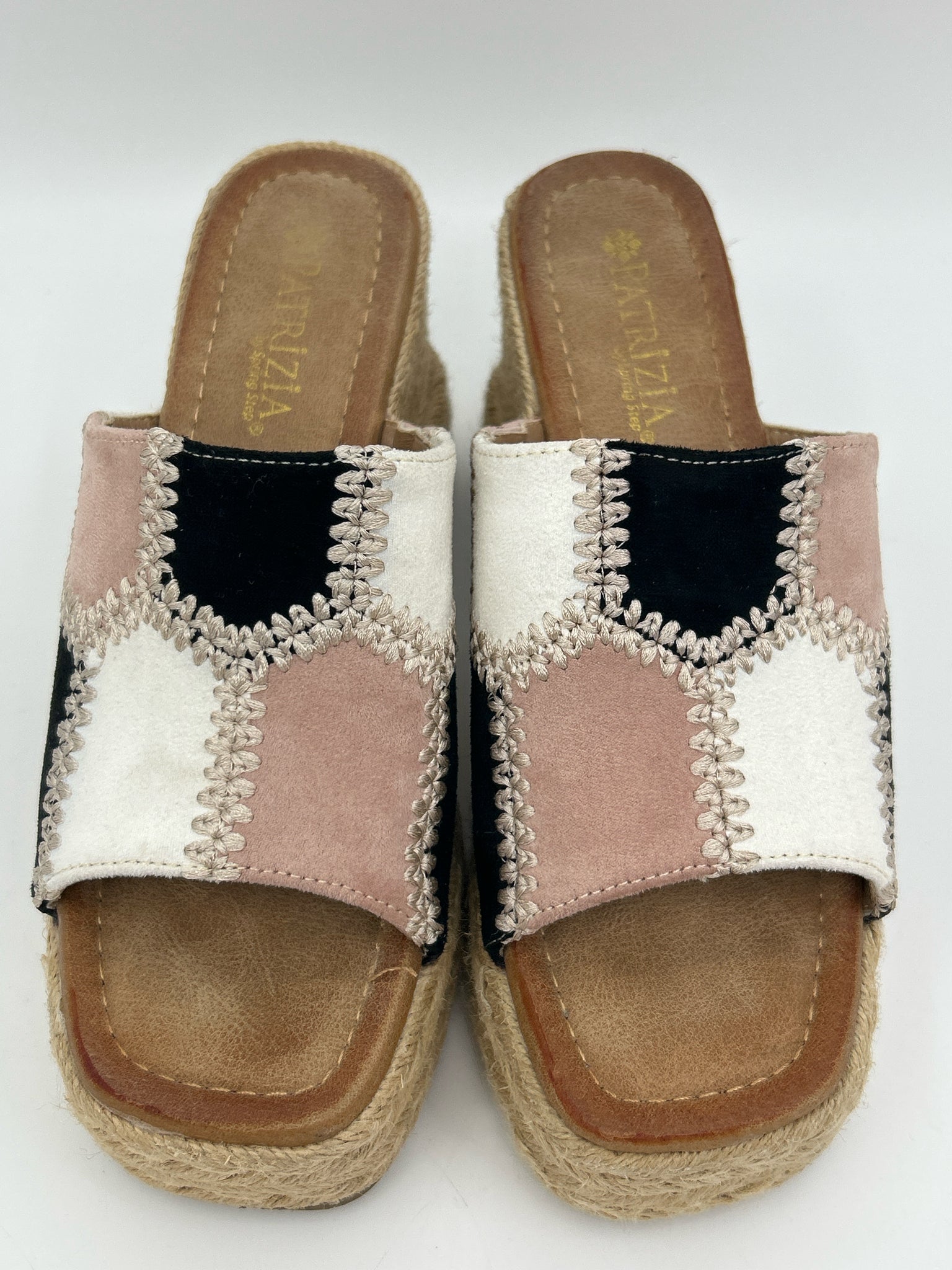 PATRIZIA Size 37 Black and White Women Sandal