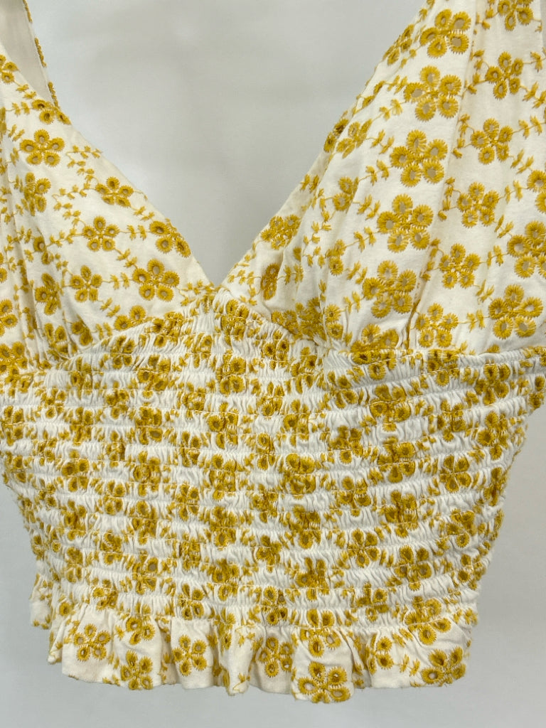 LPA Size S White and Mustard Women's Top