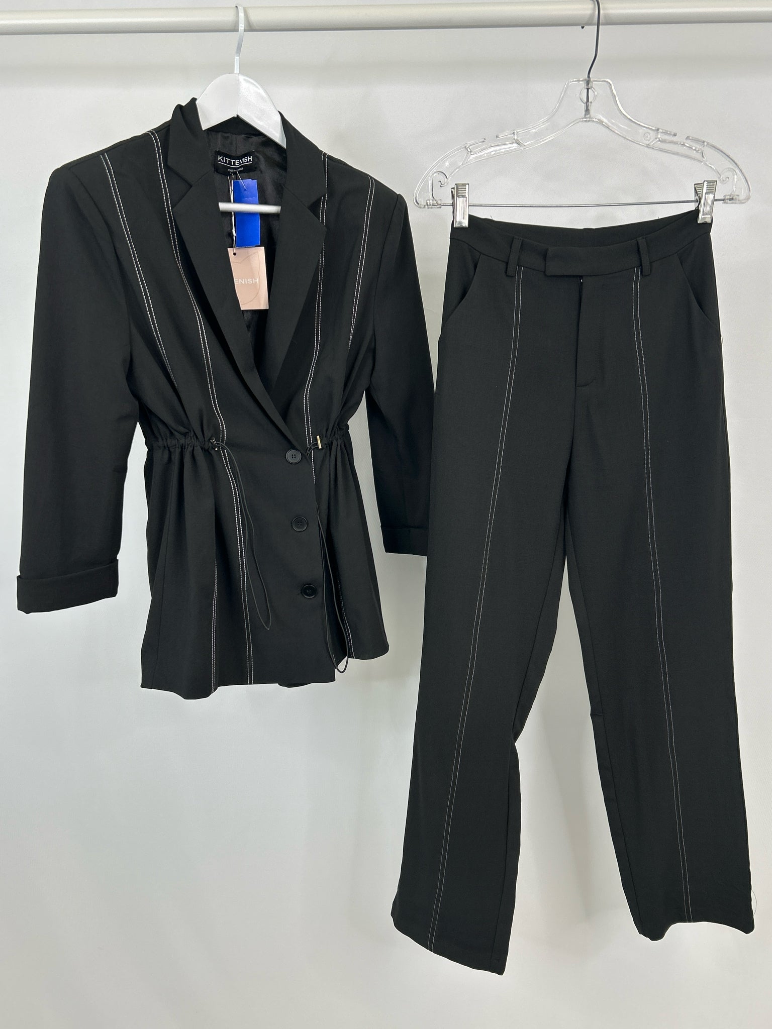 KITTENISH NWT Size XS Black Women 2-Piece w/Pants NWT