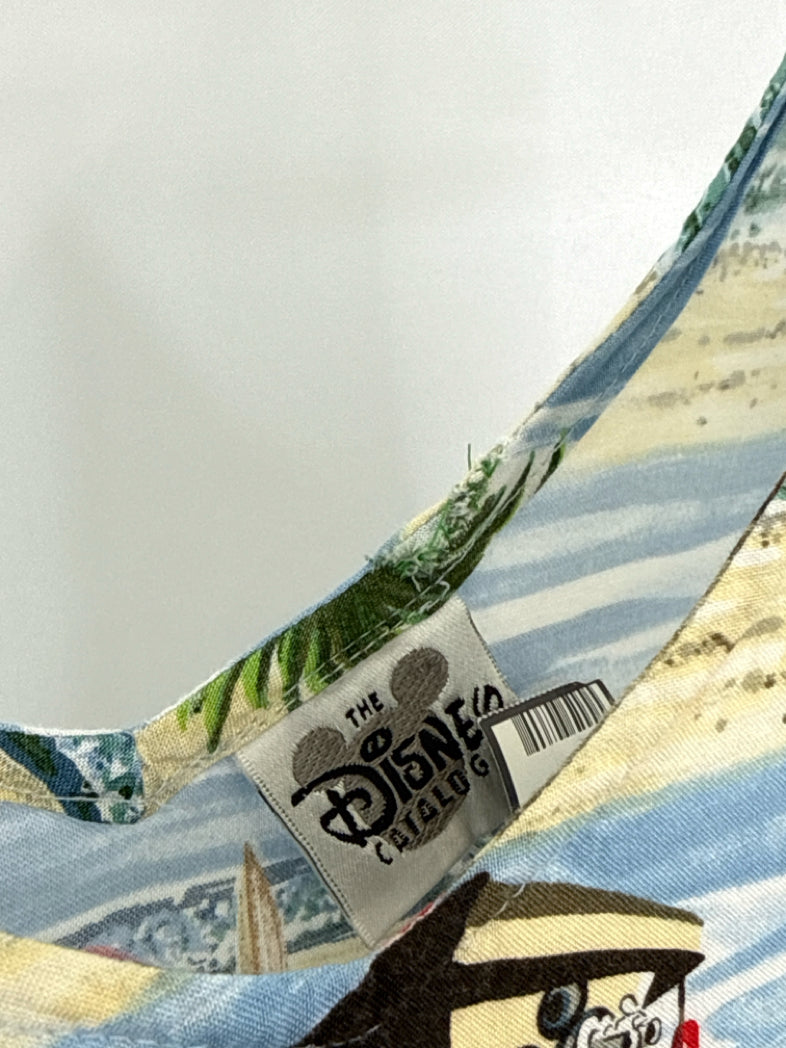 THE DISNEY CATALOG Size L Blue Print Women Dress