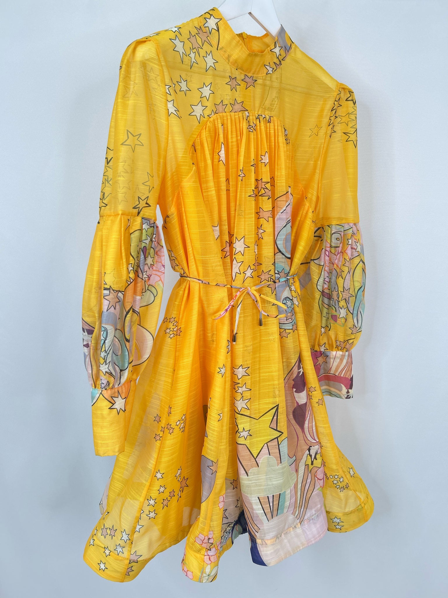 N BY NANCY Size 3X Yellow Print Women Dress