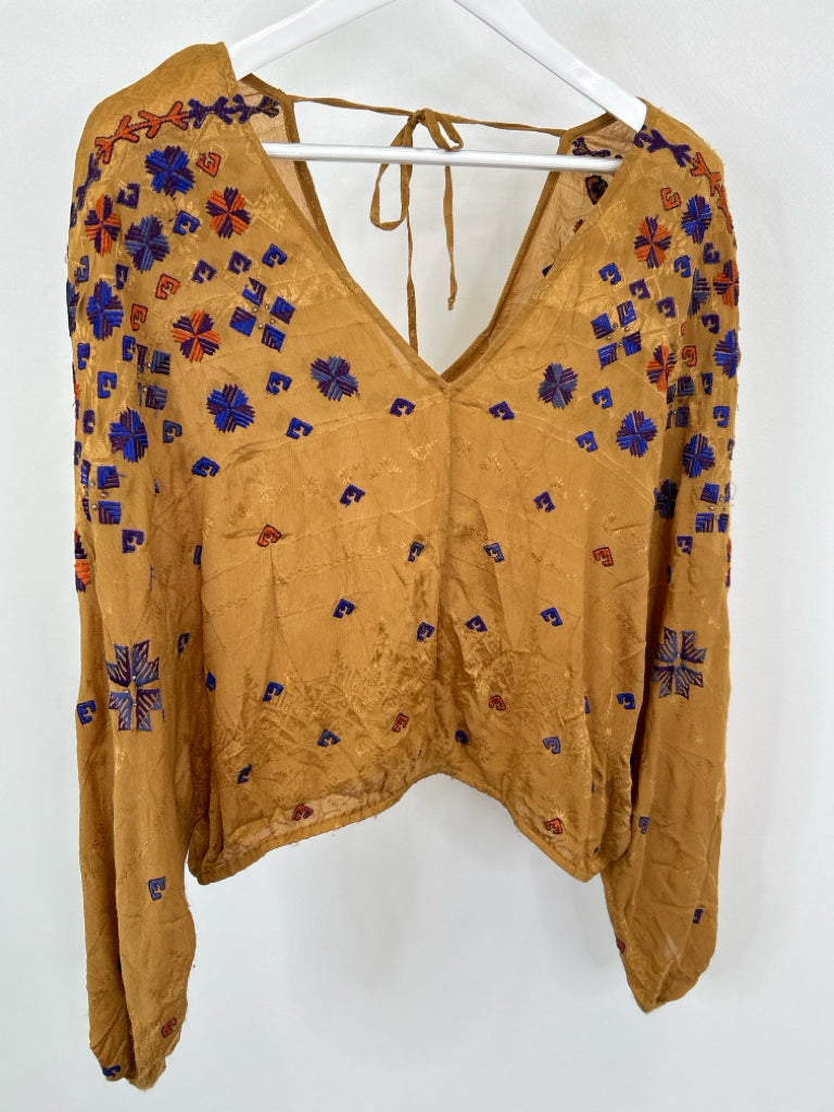 FREE PEOPLE Women Size S Light Brown Top NWT