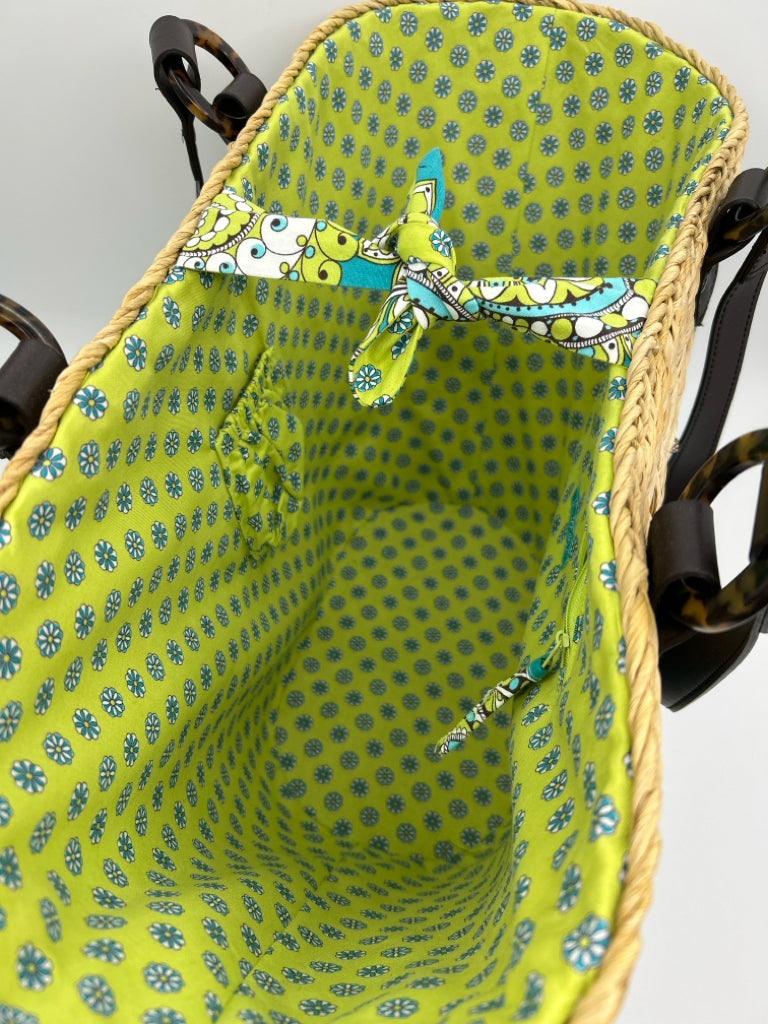 VERA BRADLEY Teal Print Women's Tote