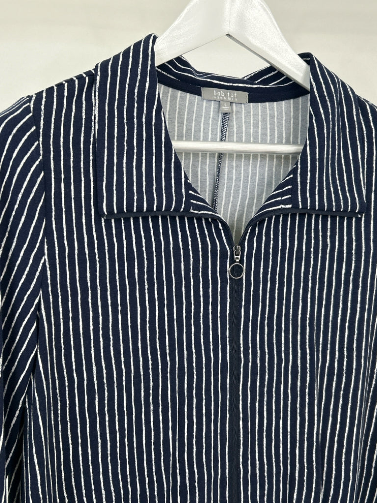 HABITAT Women Size S NAVY STRIPED Jacket