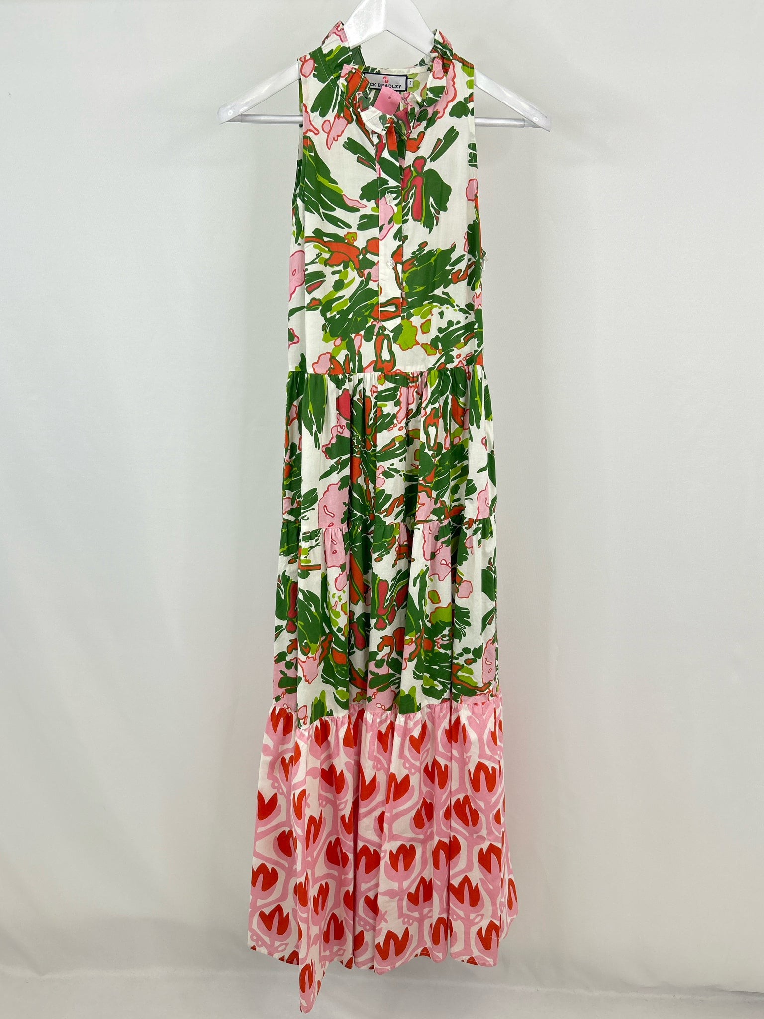 CK Bradley Size S Green Print Women Dress
