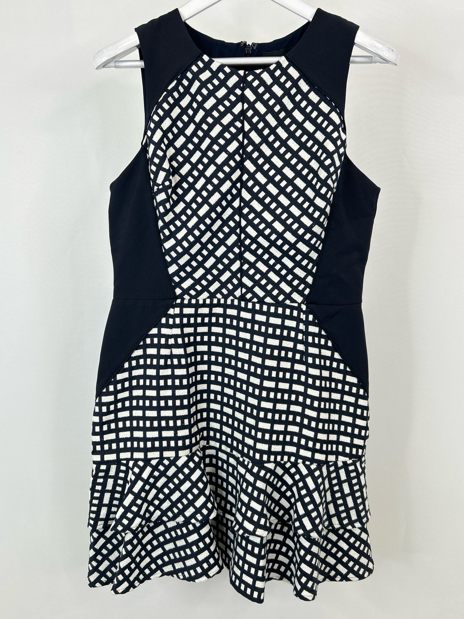 Adelyn Rae Size L Navy Print Women Dress NWT