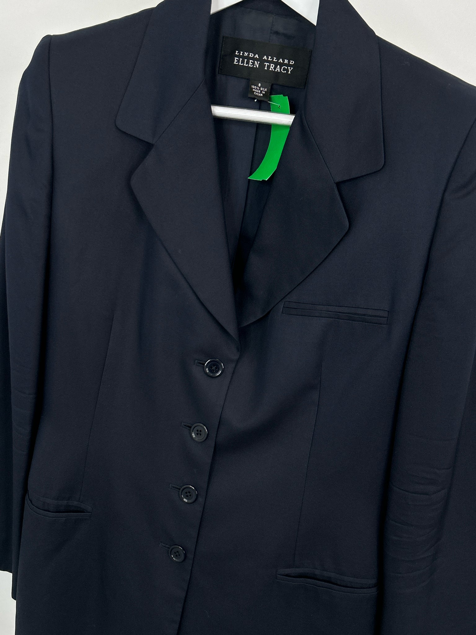LINDA ALLARD ELLEN TRACY Size 8 Navy Women Jacket