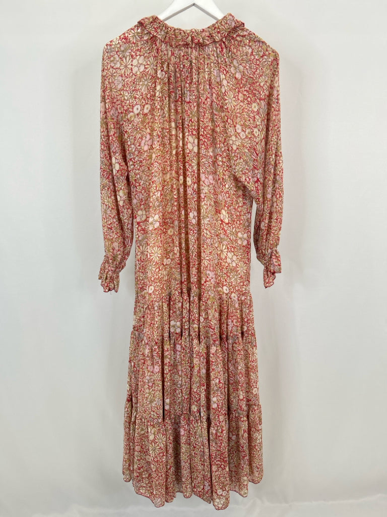 FREE PEOPLE Size S Red Print Women's 2-Piece w/Dress