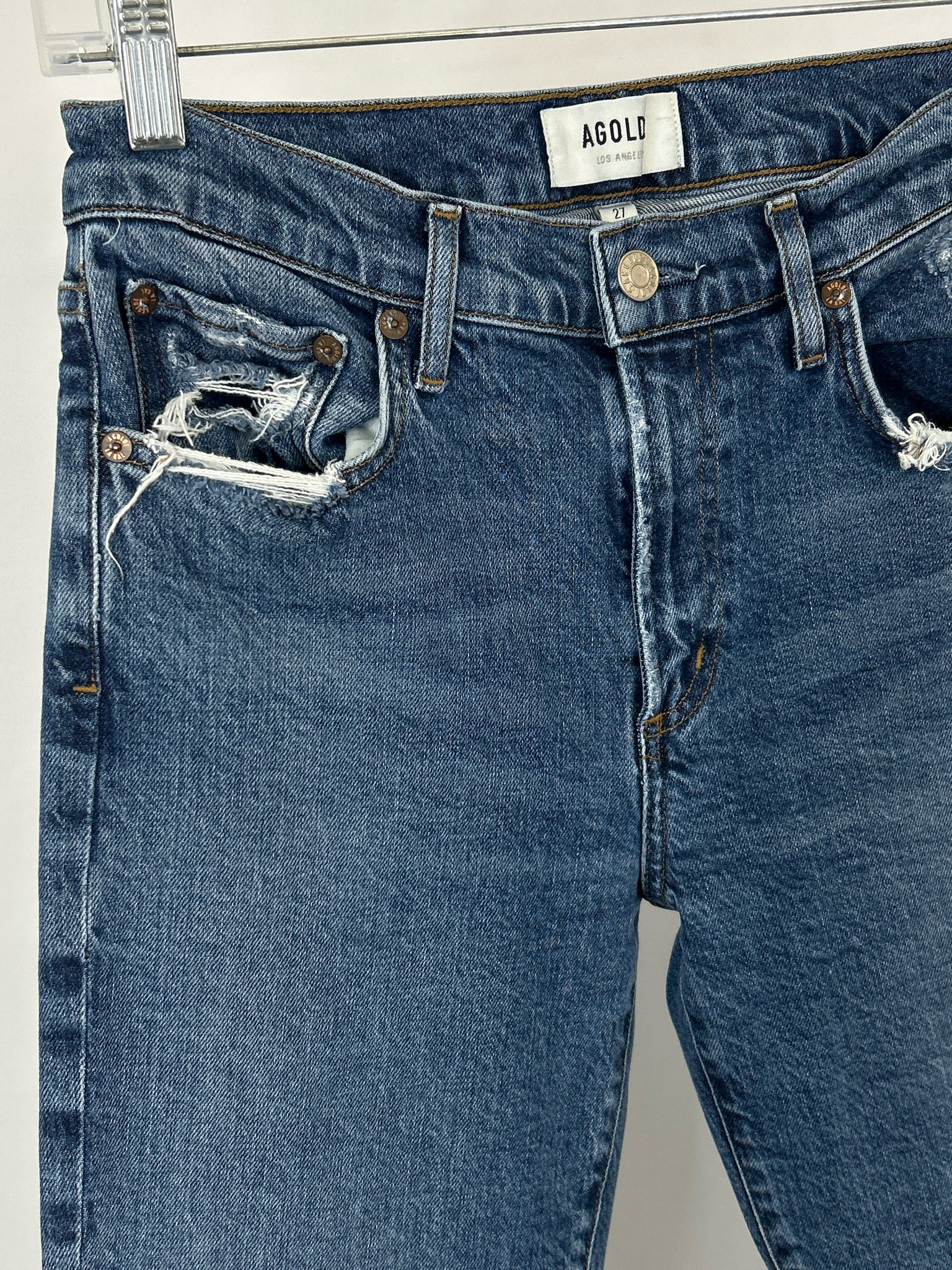 AGOLDE Size 27/4 BLUE DENIM Women jeans