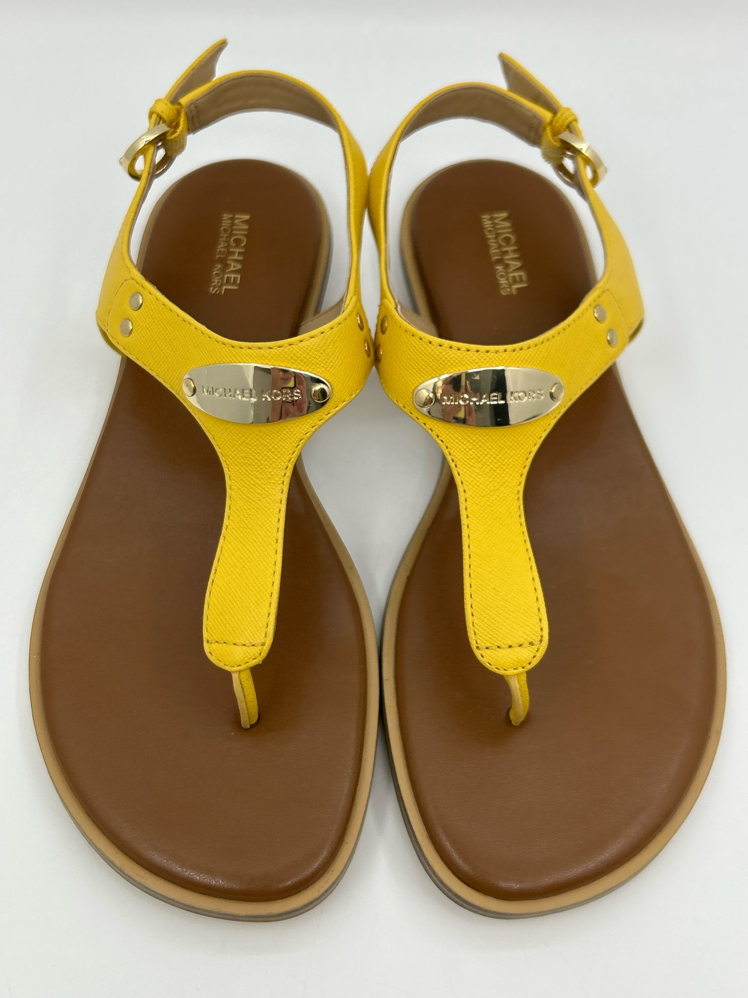 MICHAEL MICHAEL KORS Size 8M Yellow & Brown Women Sandal