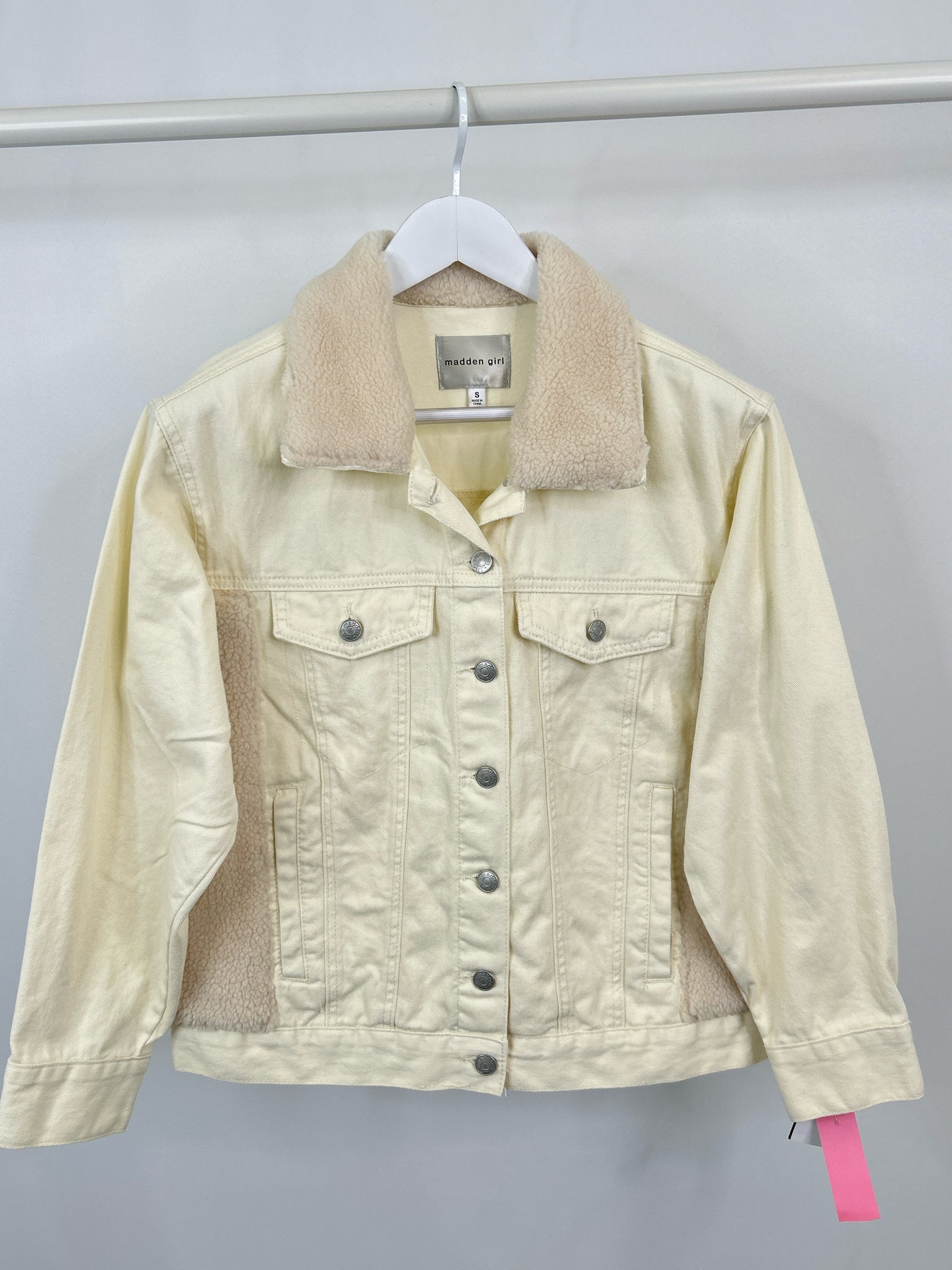 MADDEN GIRL Size S Cream Women Jacket
