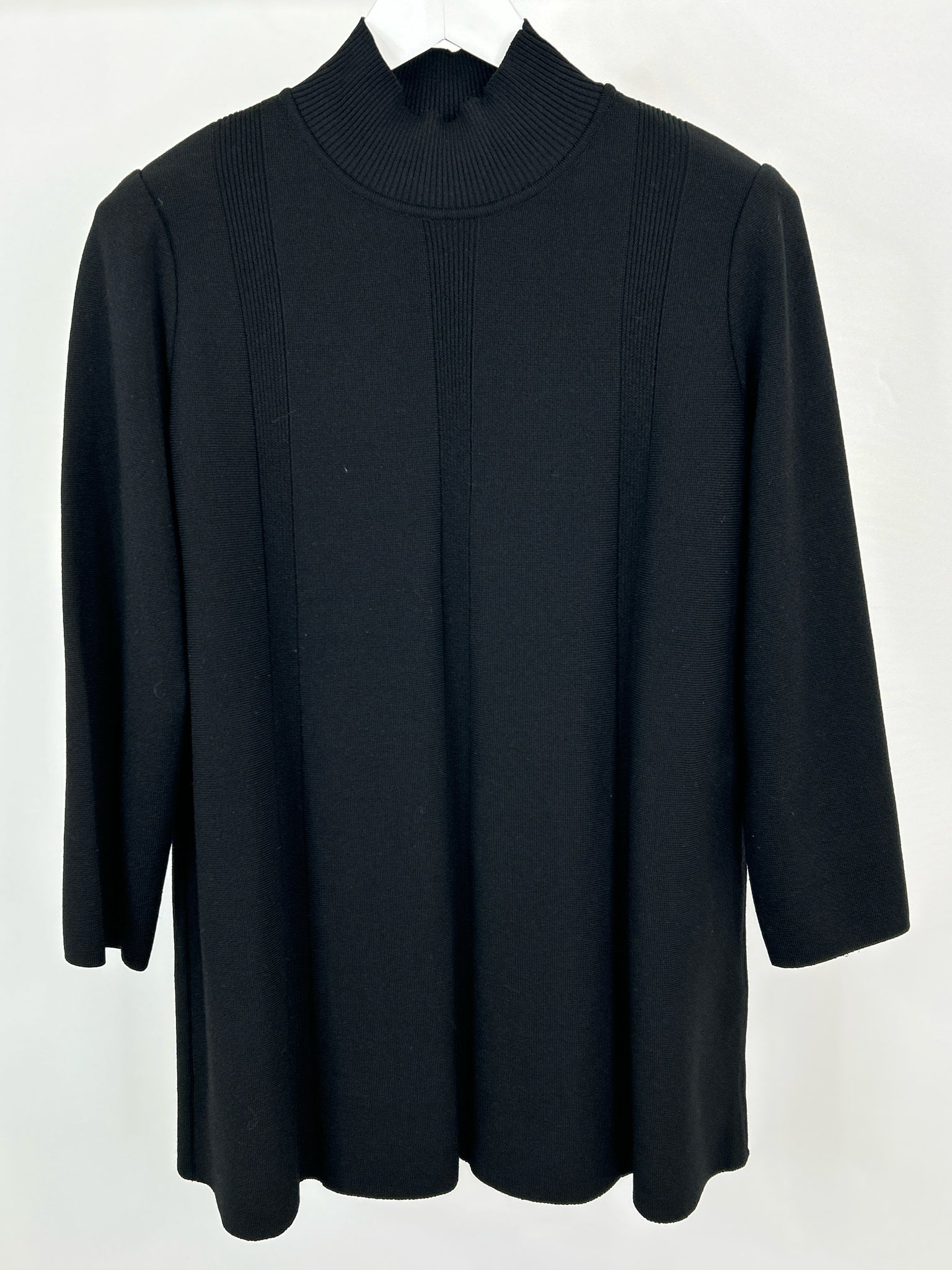 MING WANG Size L Black Women Tunic
