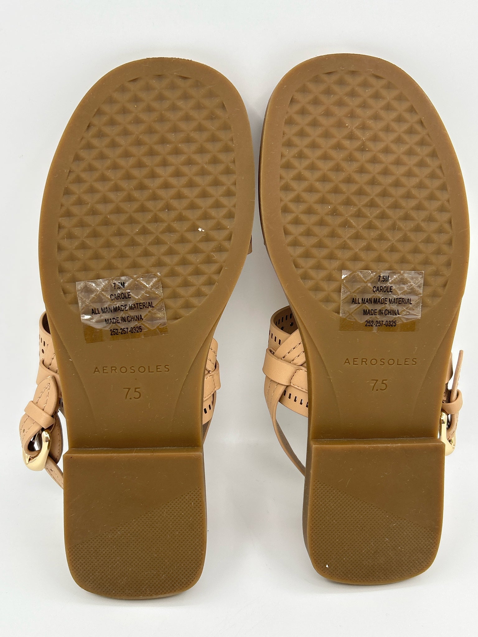 AEROSOLES Size 7.5 Beige Women Sandal