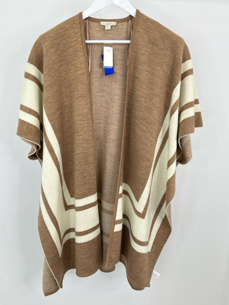 LOFT Women Size M/L Brown Print Cardigan