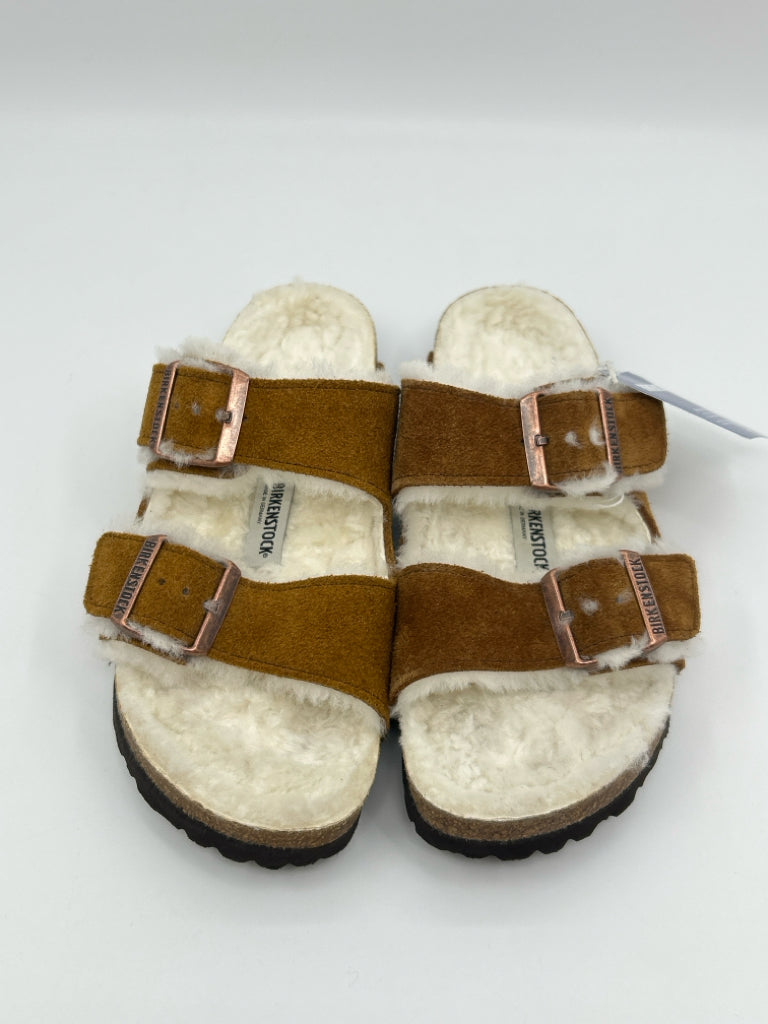 BIRKENSTOCK Size 6N Brown Arizona Shearlin Mink Sandal NIB