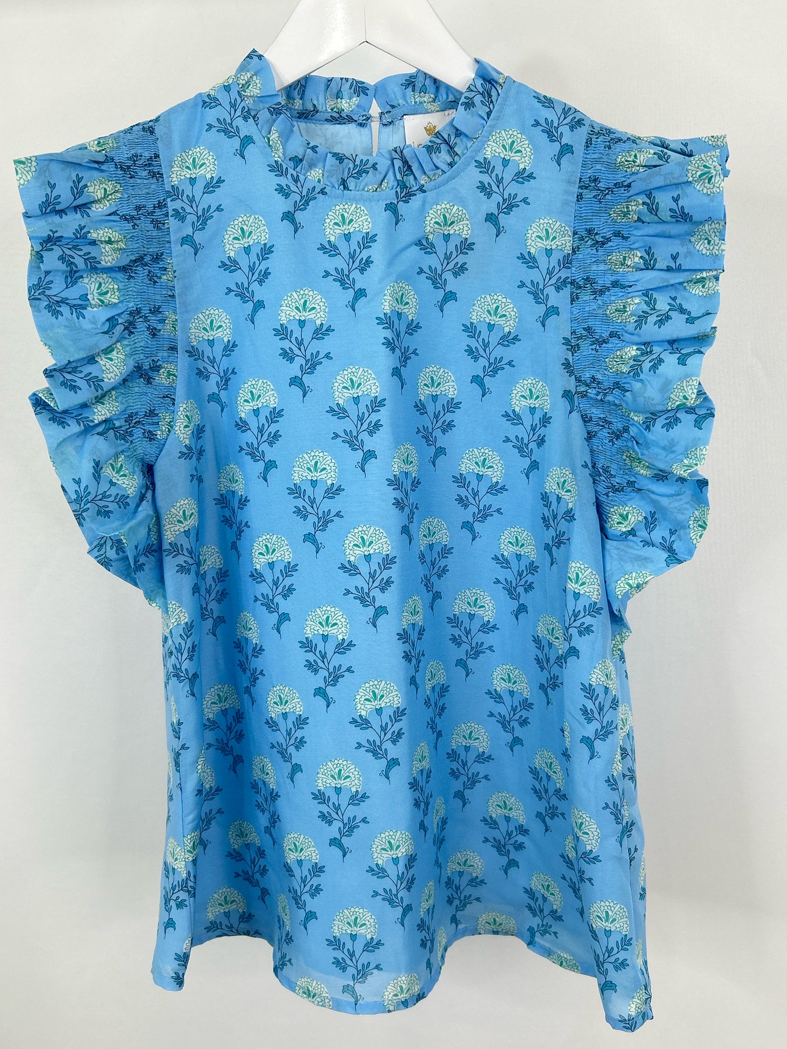 J. MARIE Size XS Blue floral Women Top