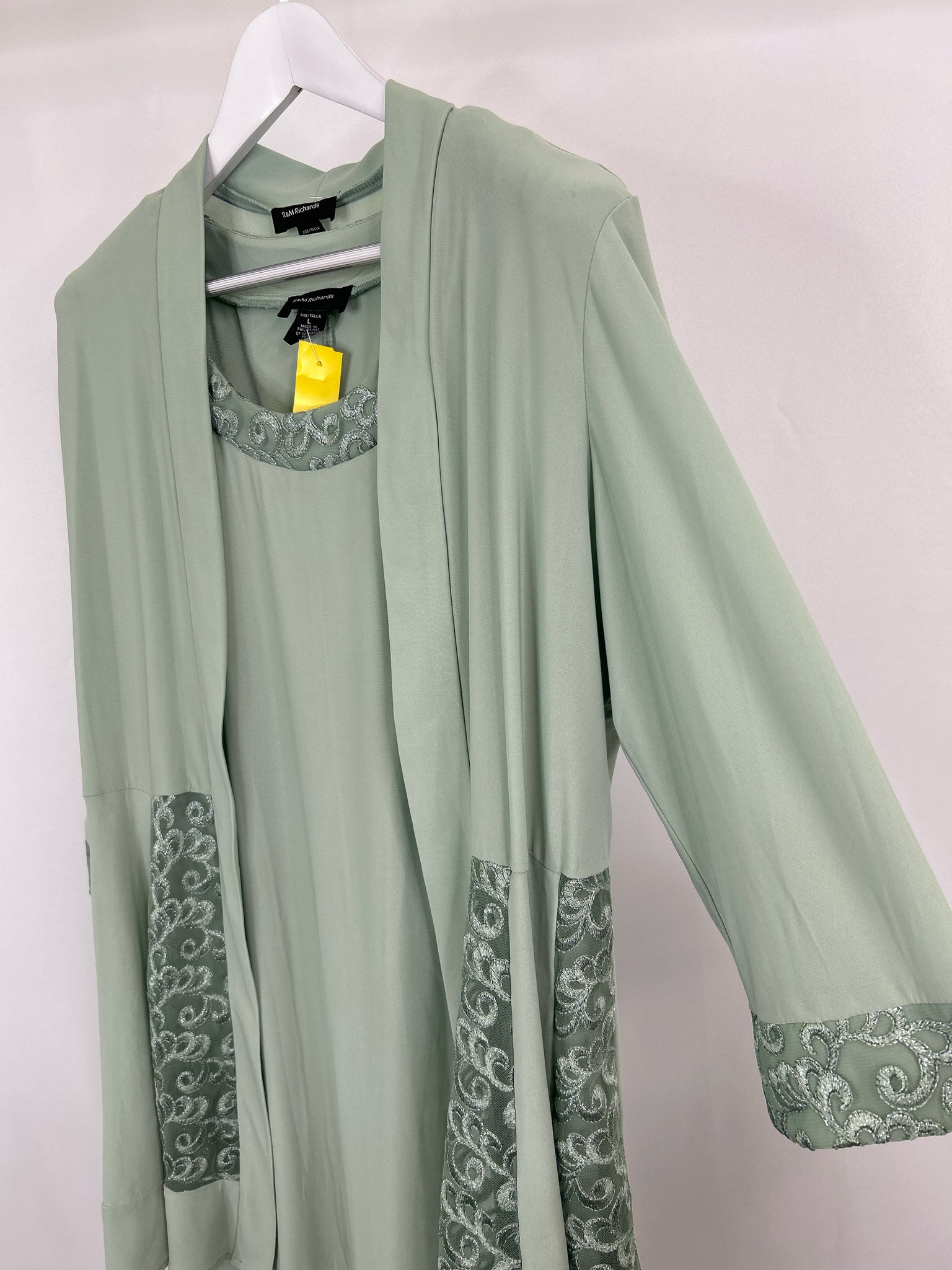 R&M RICHARDS Size L SAGE Women 2-Piece w/dress