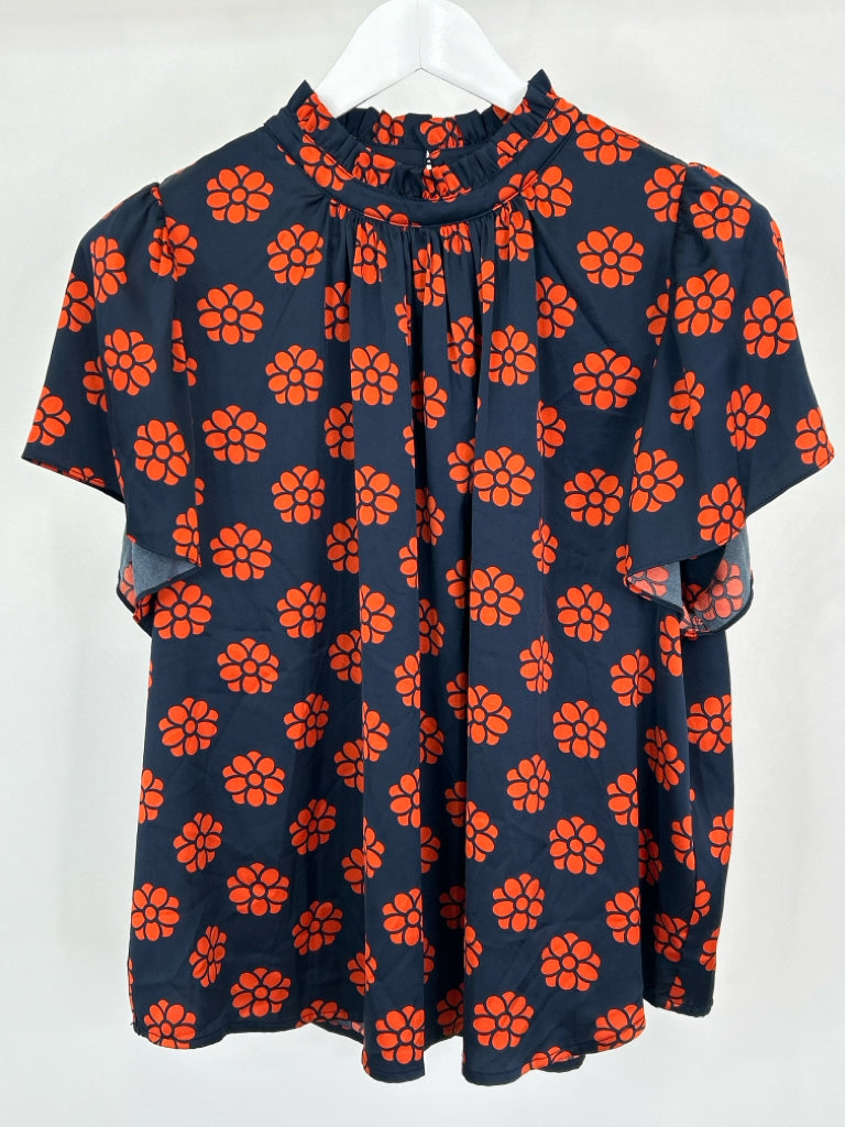 THML Size XL Navy and orange Women's Top