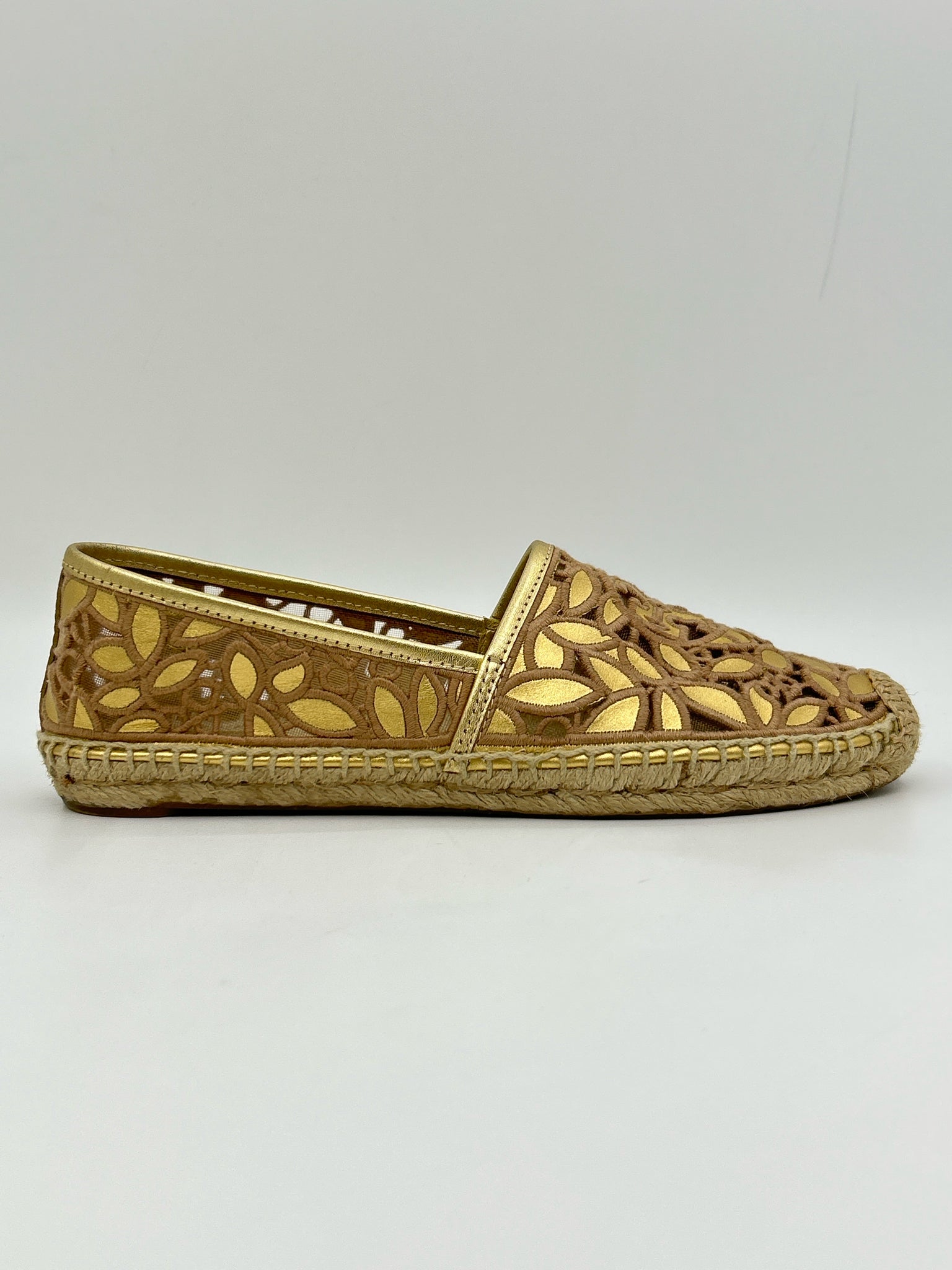 TORY BURCH Size 8 Gold Women Flats